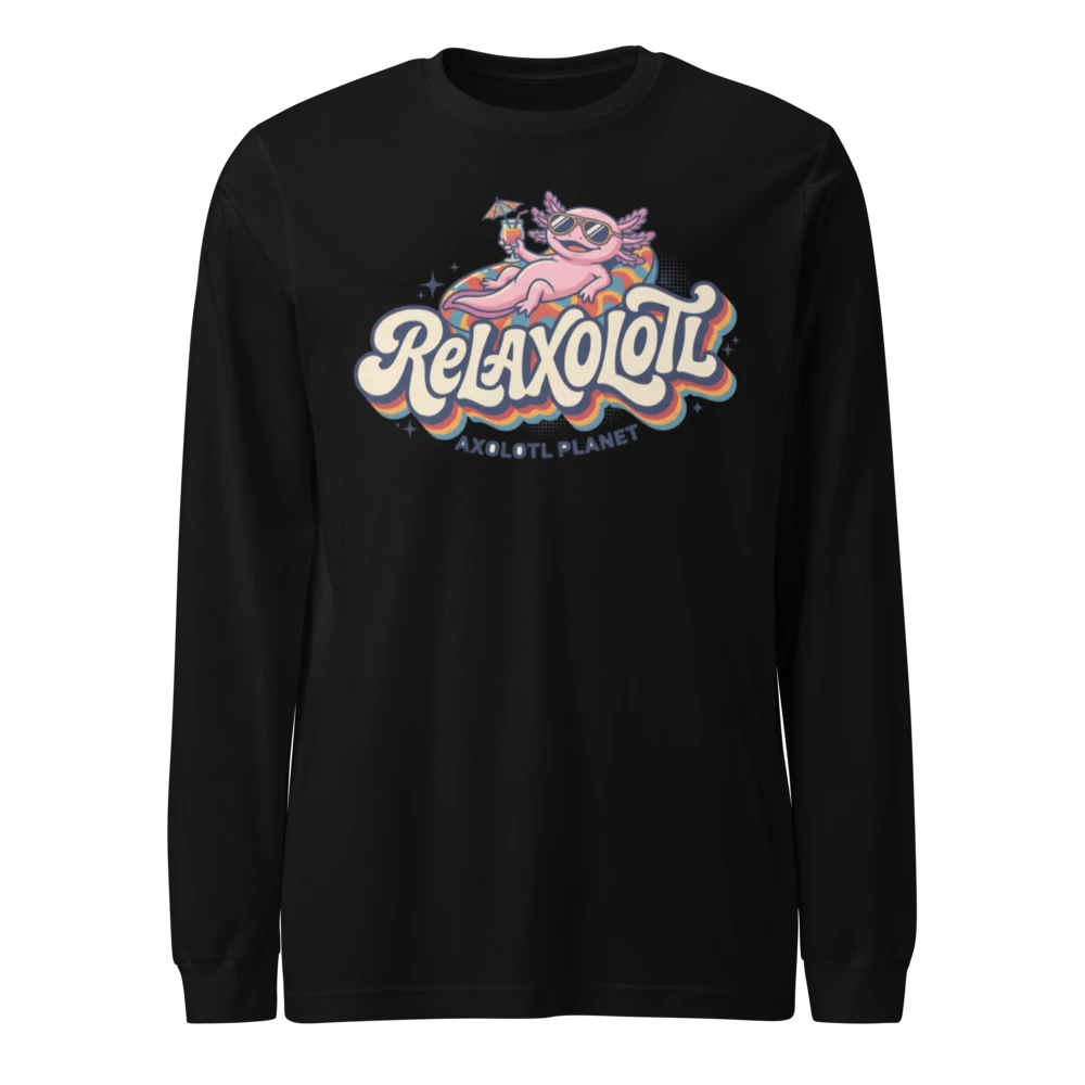 Relaxolotl axolotl Long Sleeve Tee mockup