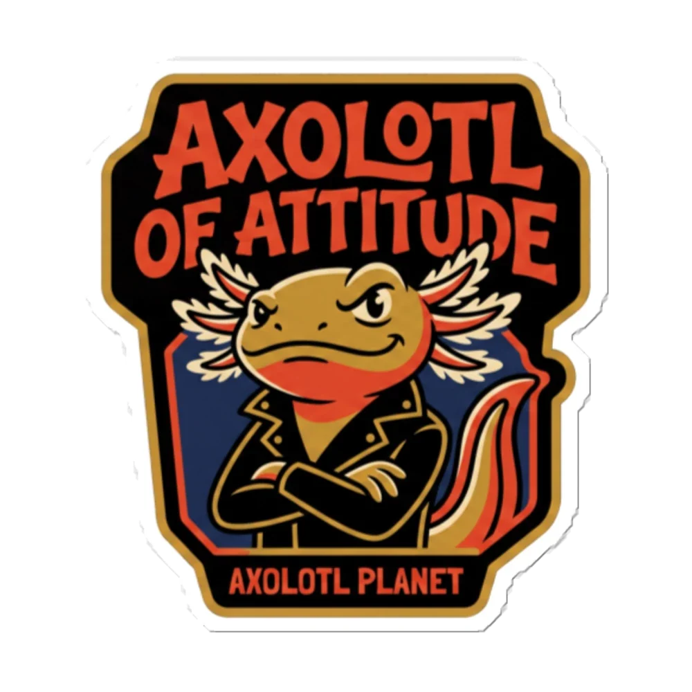 Axolotl of Attitude - Sticker (5.5x5.5) product image
