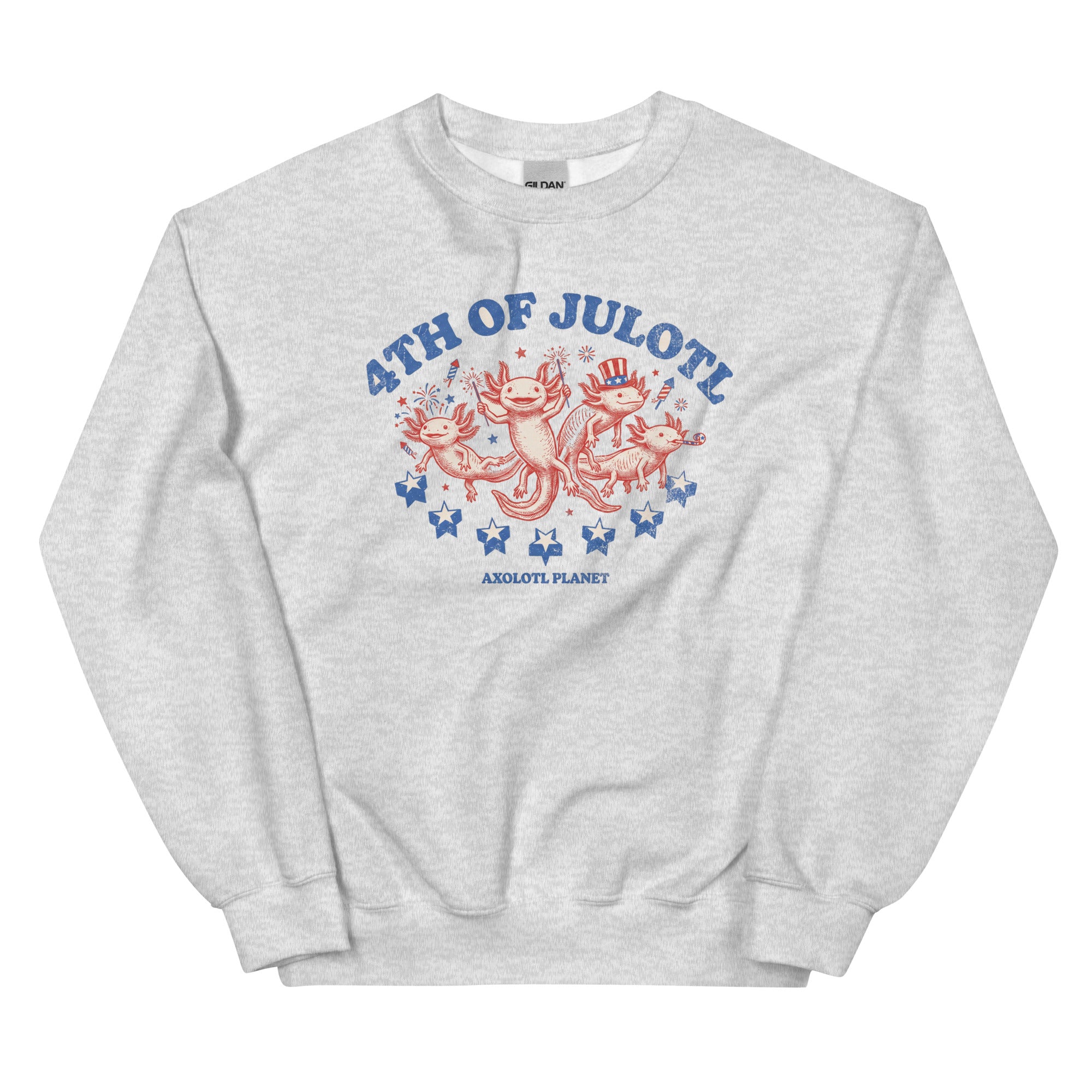 4th of Julotl Parade axolotl Sweatshirt mockup