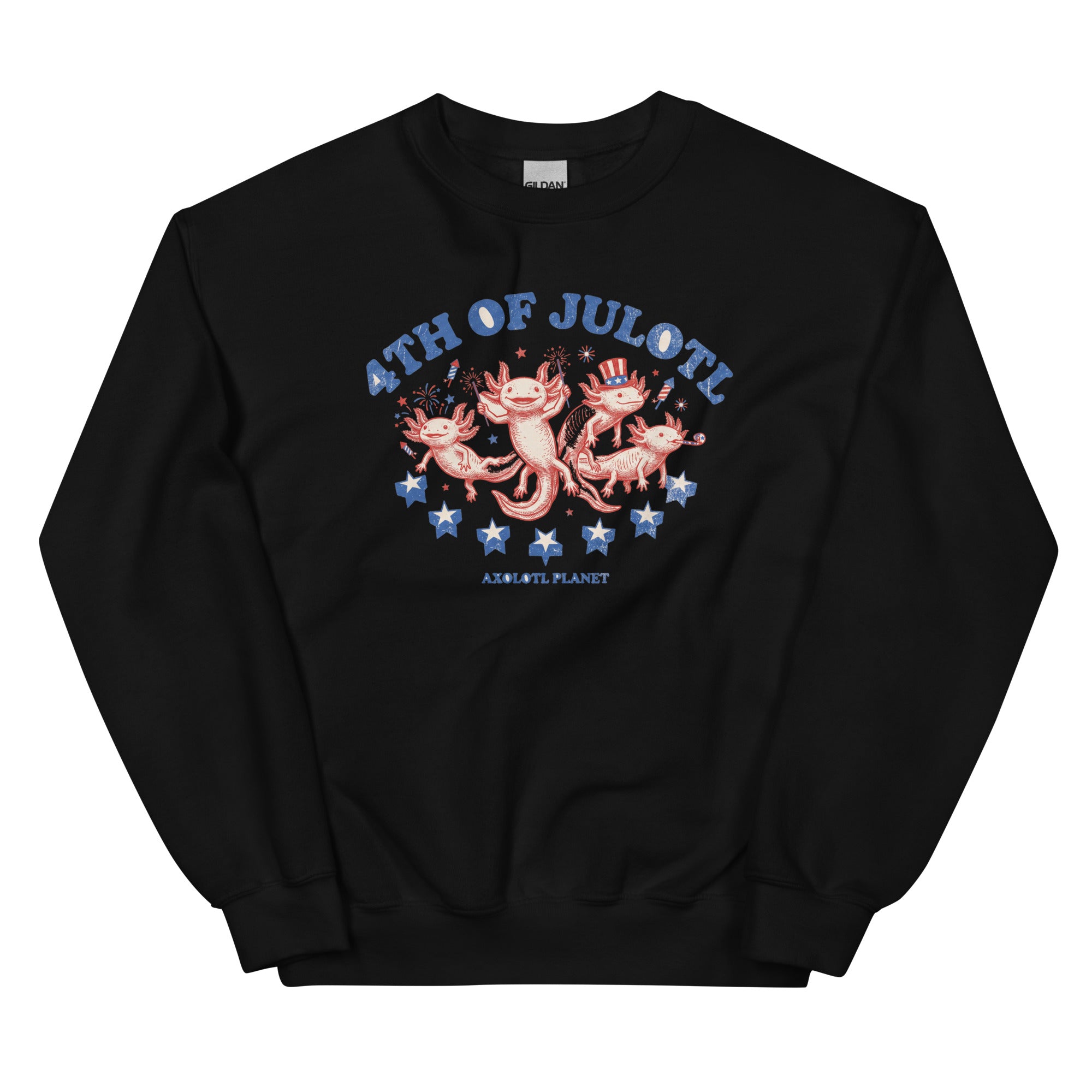 4th of Julotl Parade axolotl Sweatshirt mockup