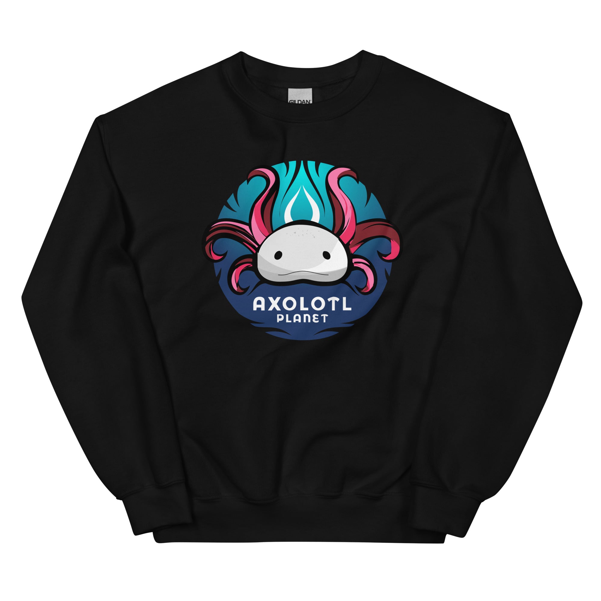Axolotl Planet Logo axolotl Sweatshirt mockup