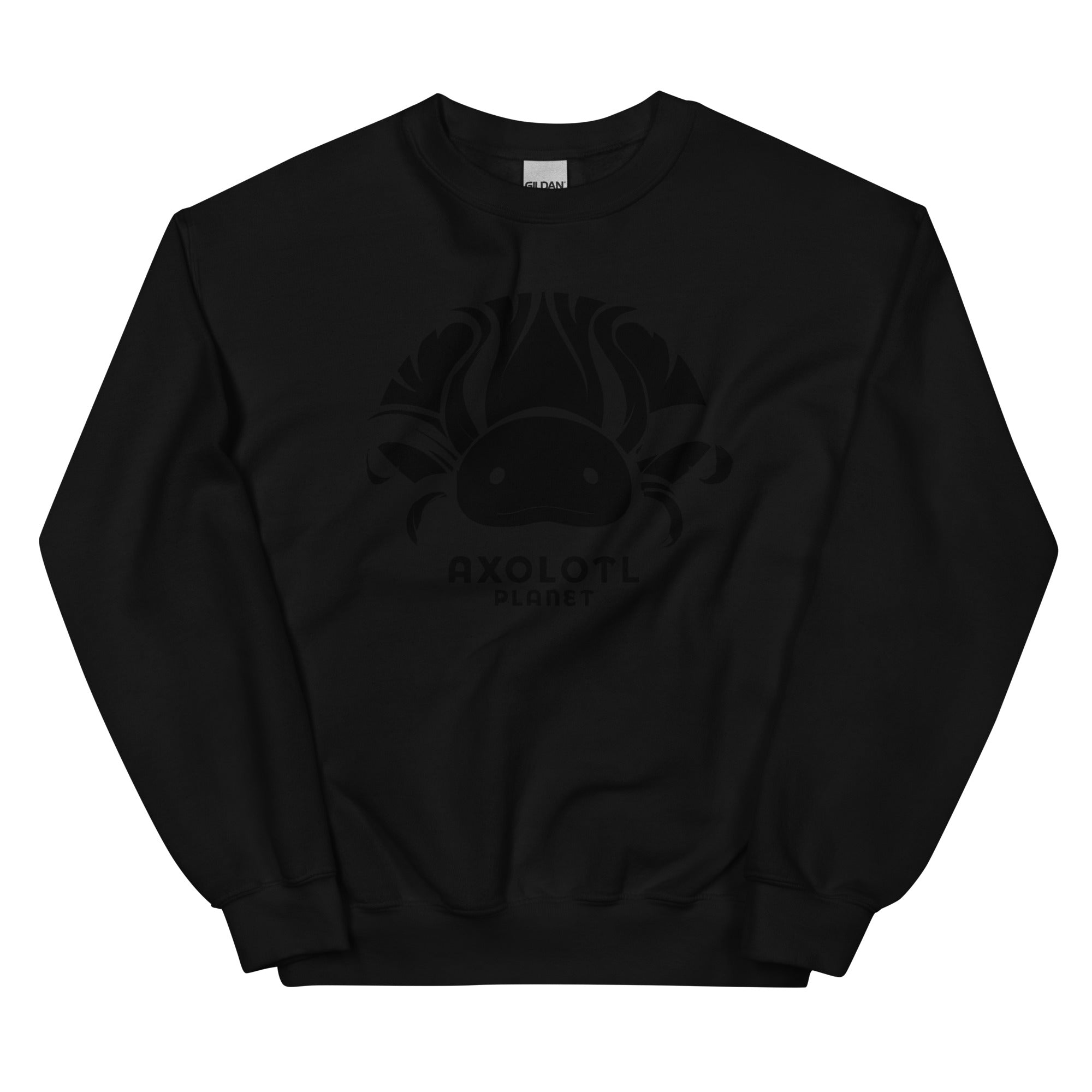 Axolotl Planet Logo (Black) axolotl Sweatshirt mockup
