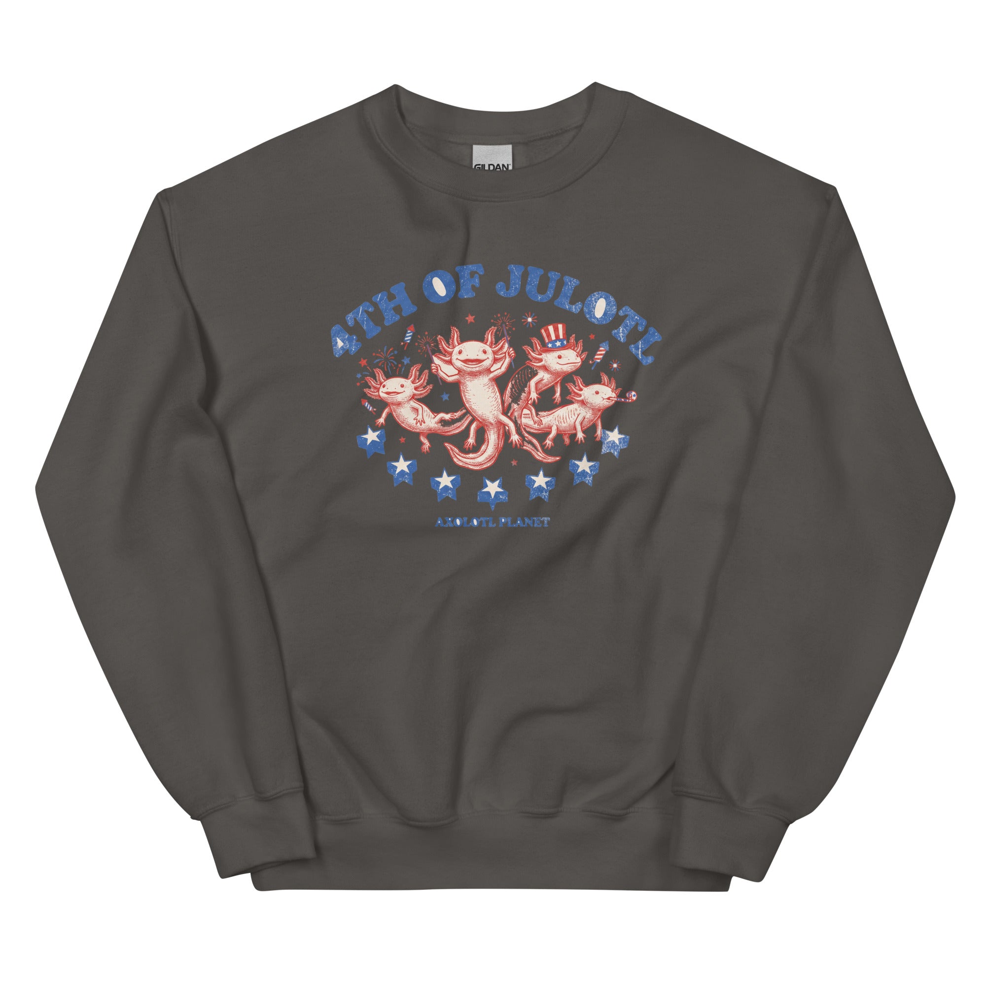 4th of Julotl Parade axolotl Sweatshirt mockup
