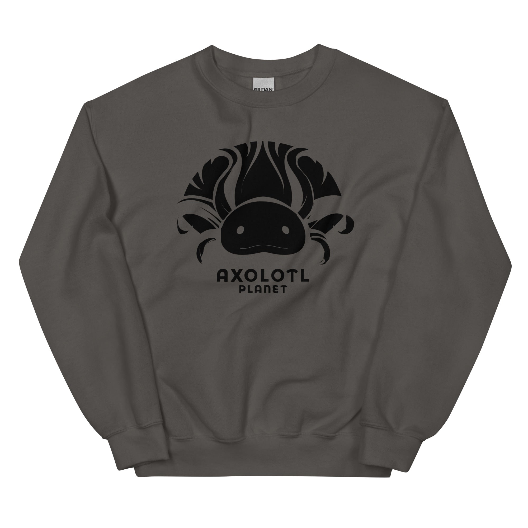 Axolotl Planet Logo (Black) axolotl Sweatshirt mockup