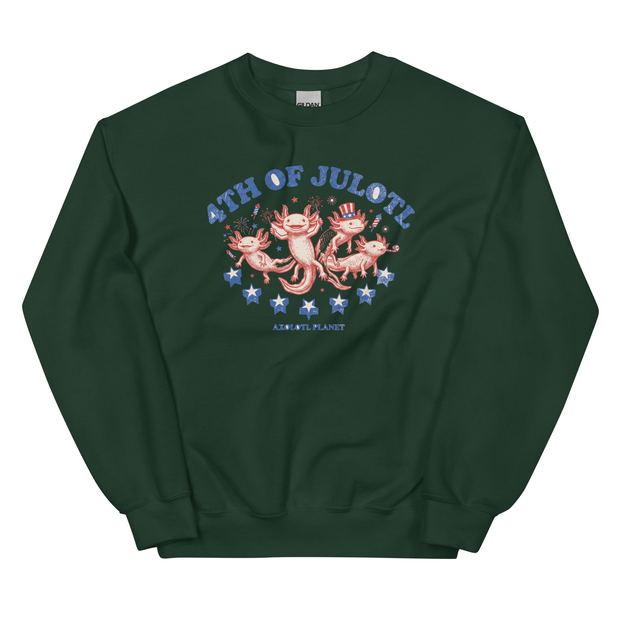 4th of Julotl Parade axolotl Sweatshirt mockup