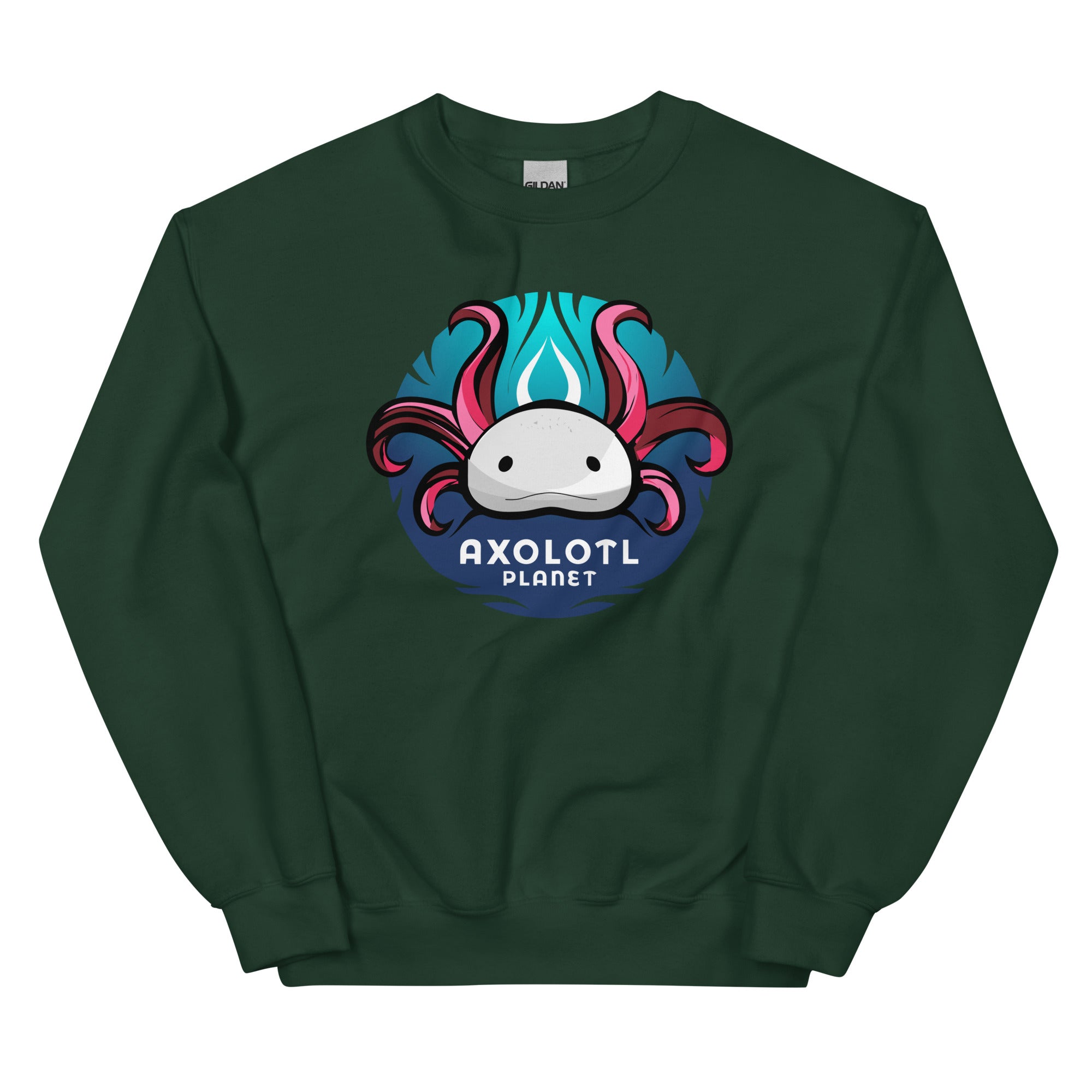 Axolotl Planet Logo axolotl Sweatshirt mockup
