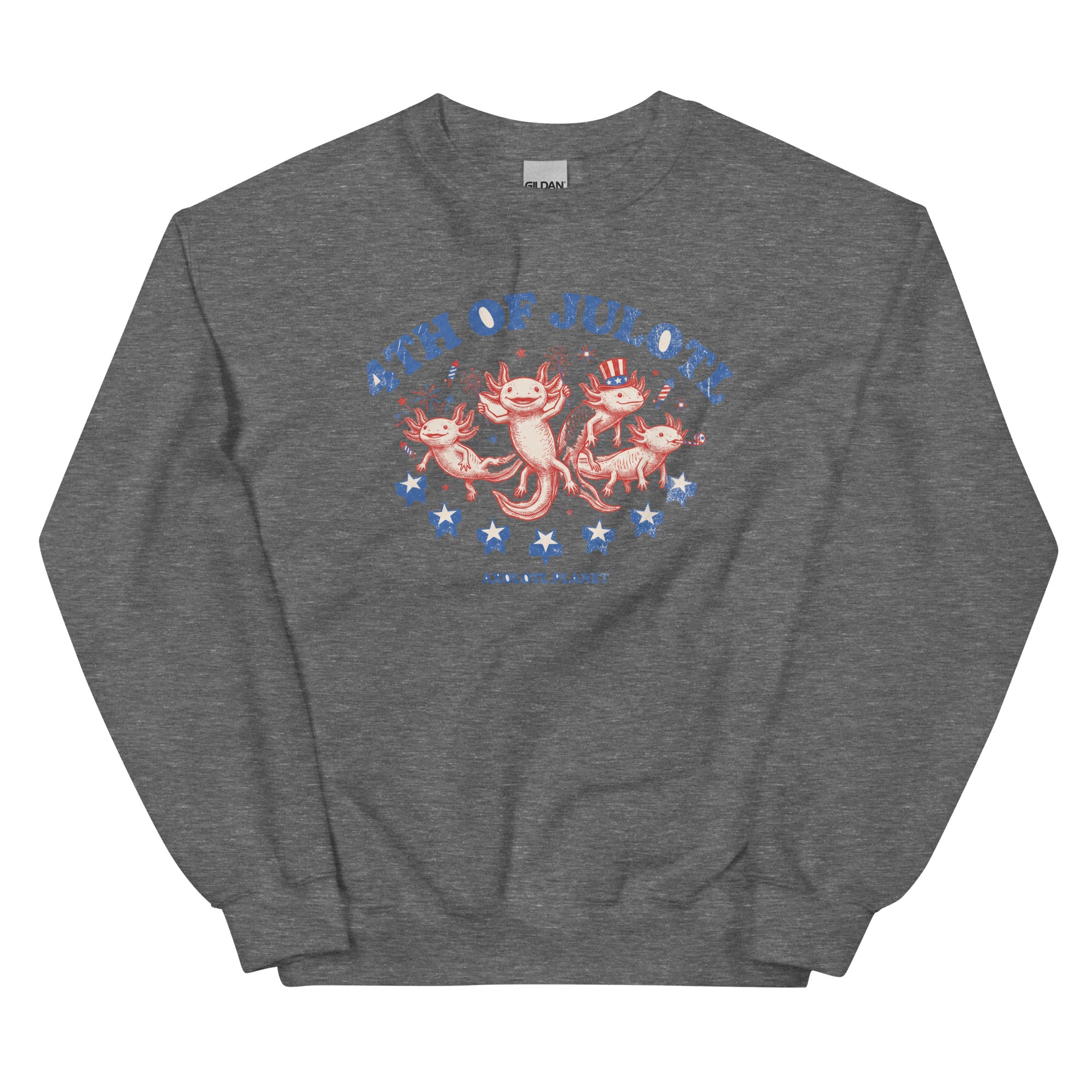 4th of Julotl Parade axolotl Sweatshirt mockup