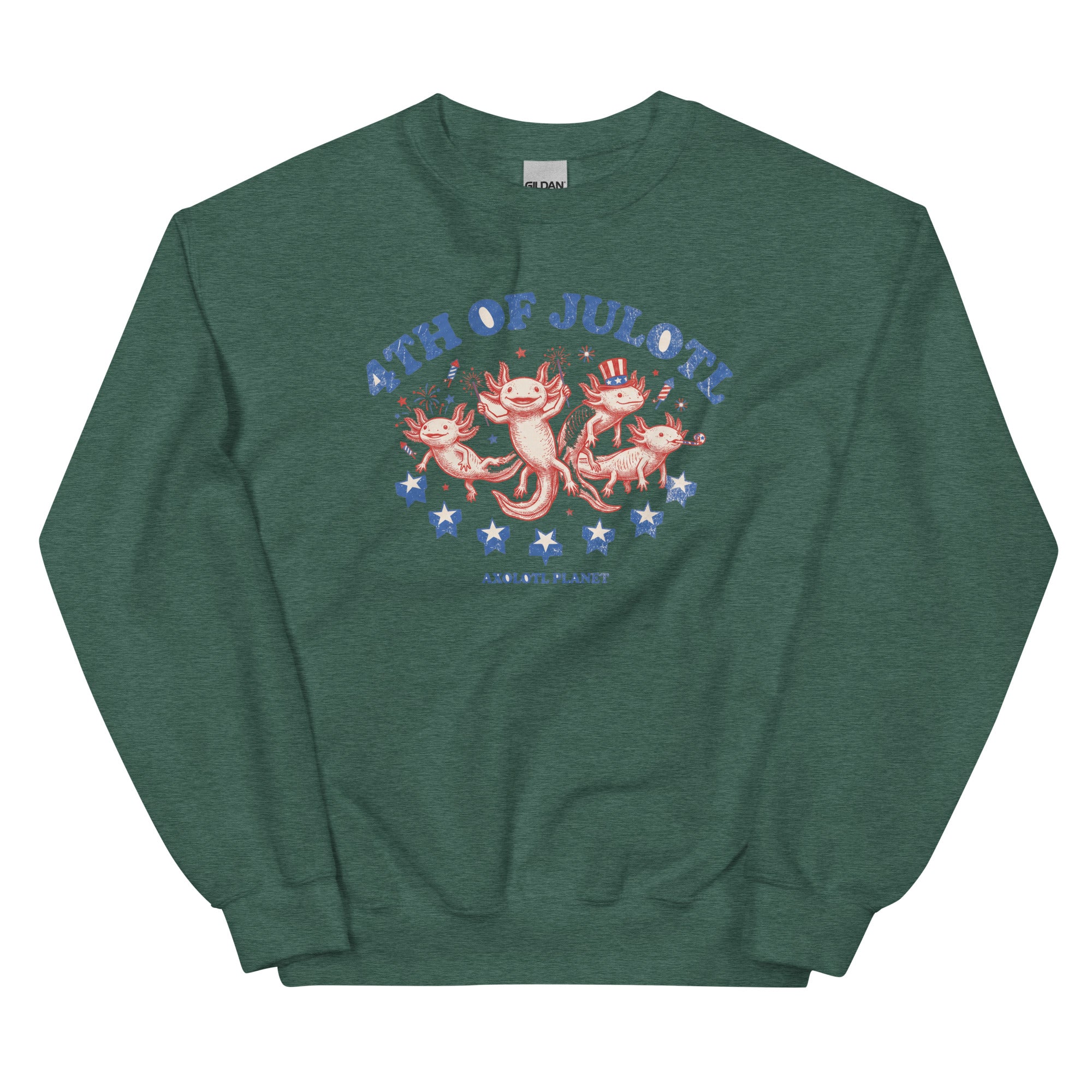 4th of Julotl Parade axolotl Sweatshirt mockup