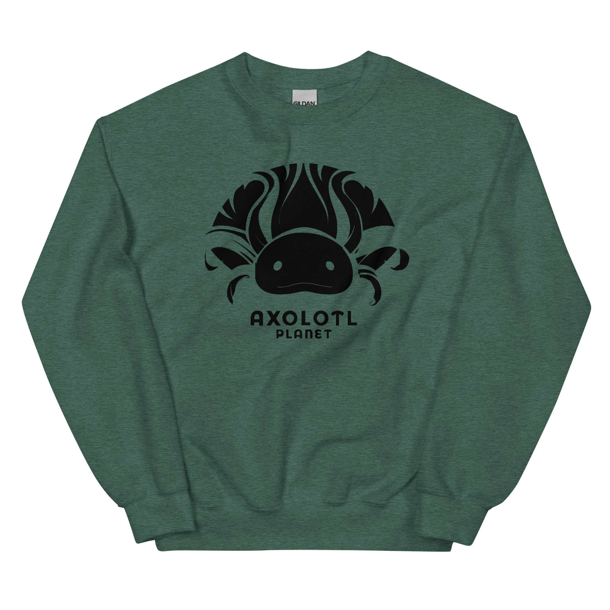 Axolotl Planet Logo (Black) axolotl Sweatshirt mockup