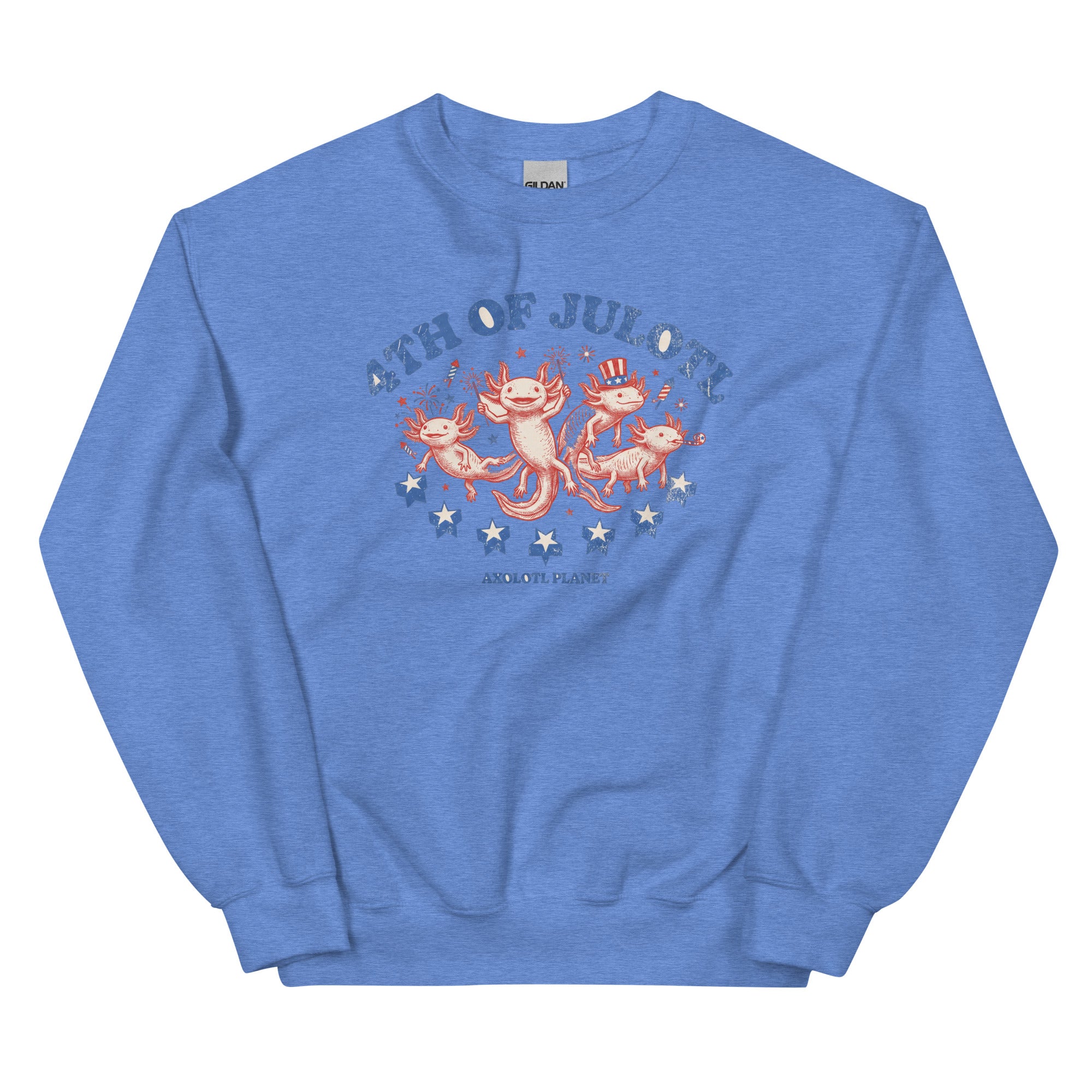 4th of Julotl Parade axolotl Sweatshirt mockup