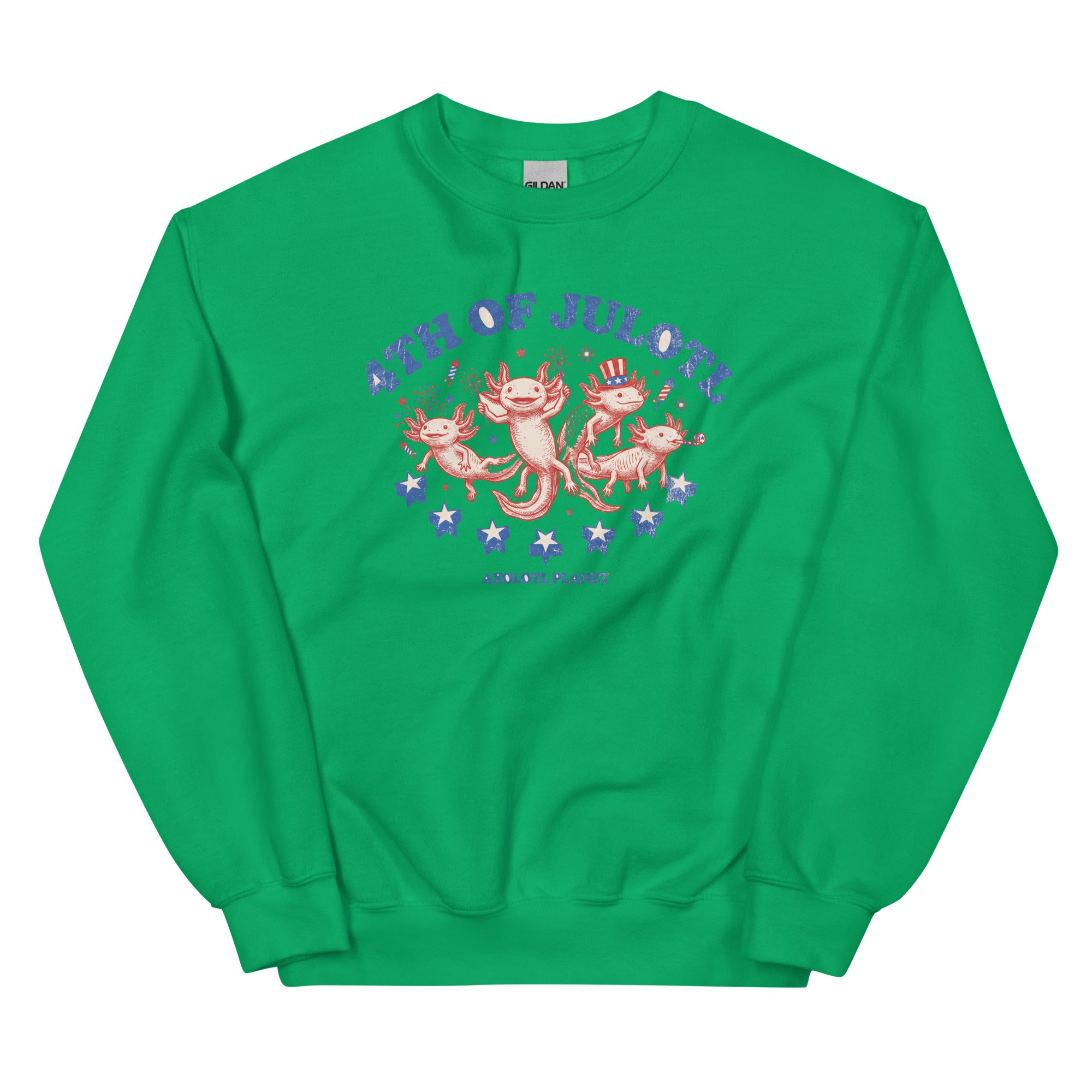4th of Julotl Parade axolotl Sweatshirt mockup