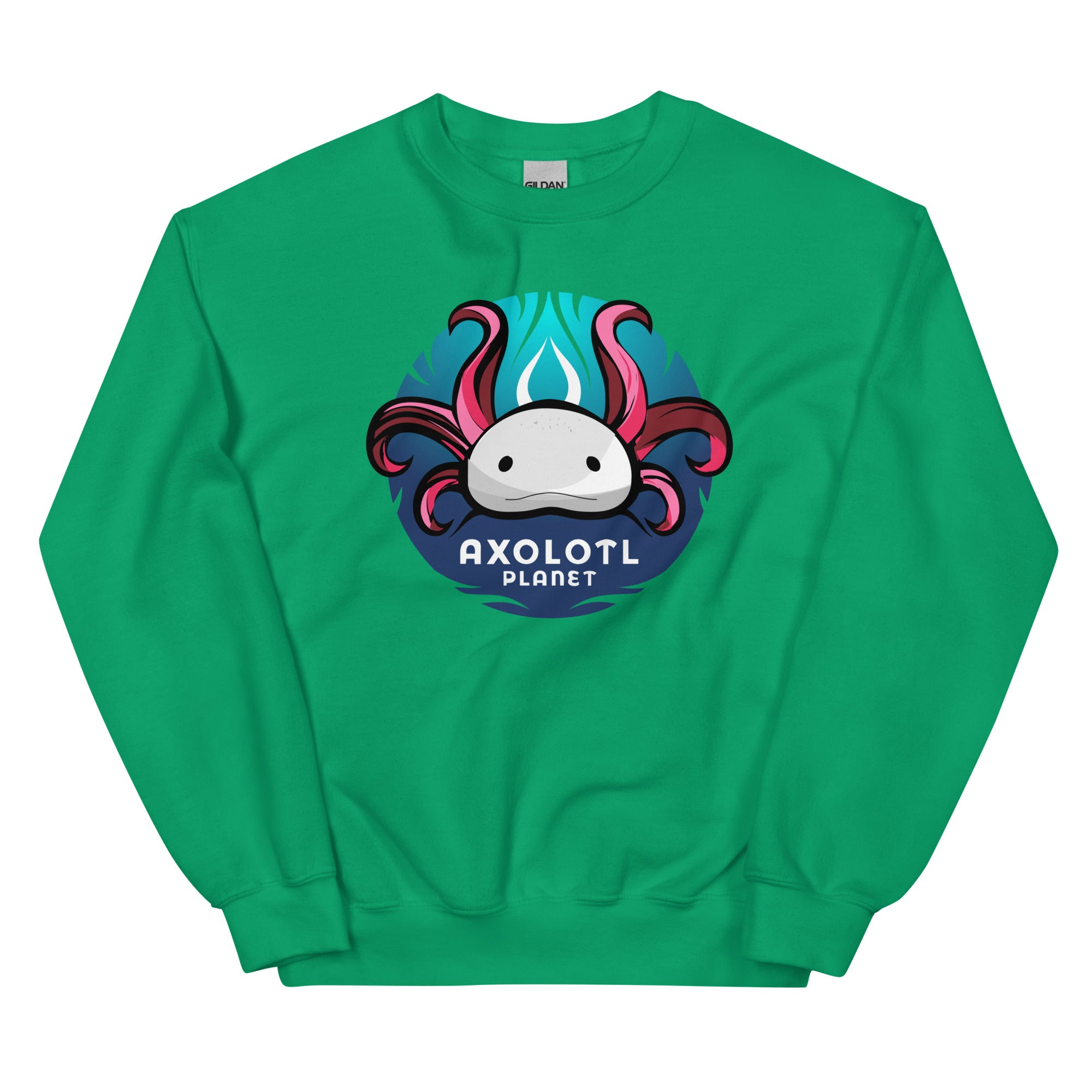Axolotl Planet Logo axolotl Sweatshirt mockup