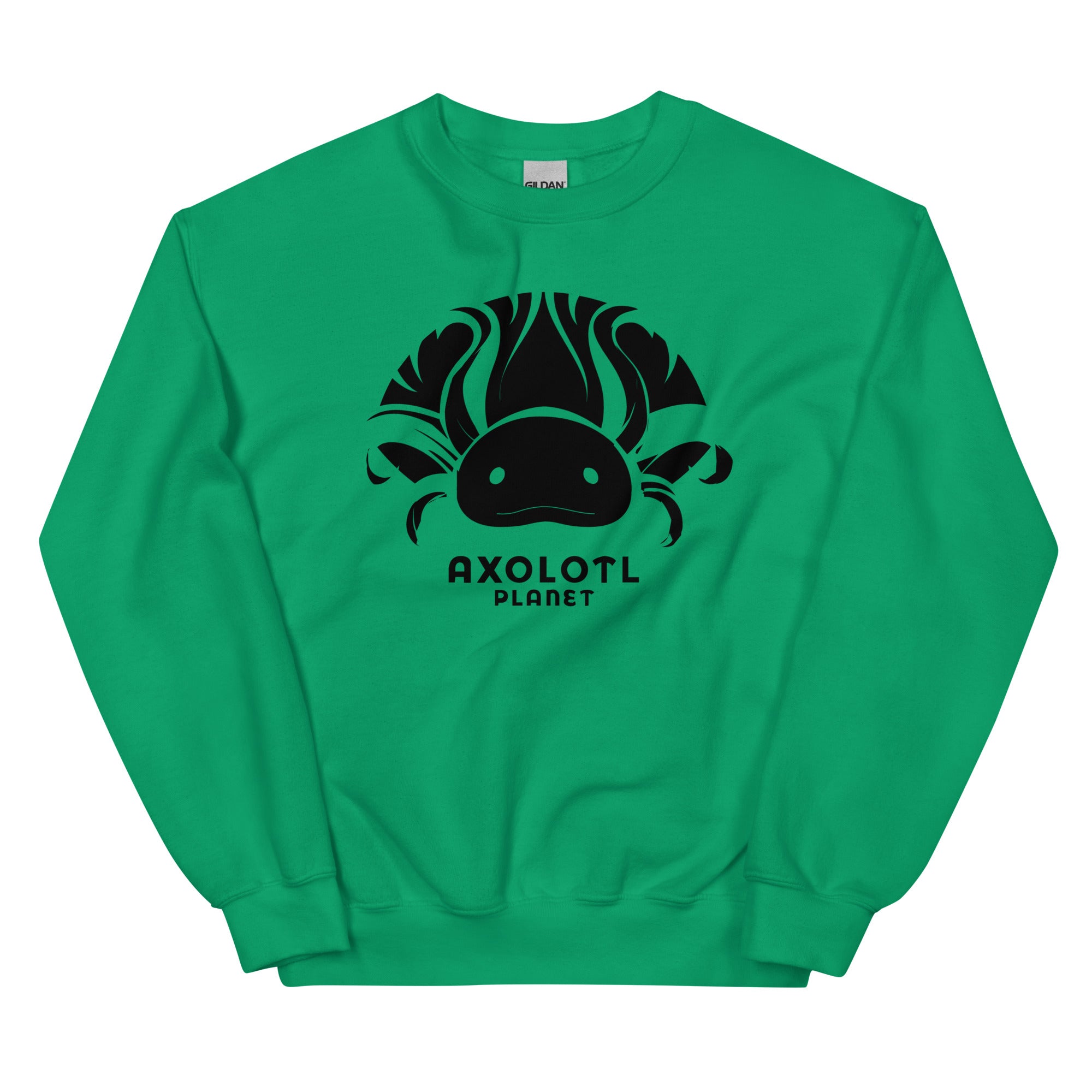 Axolotl Planet Logo (Black) axolotl Sweatshirt mockup