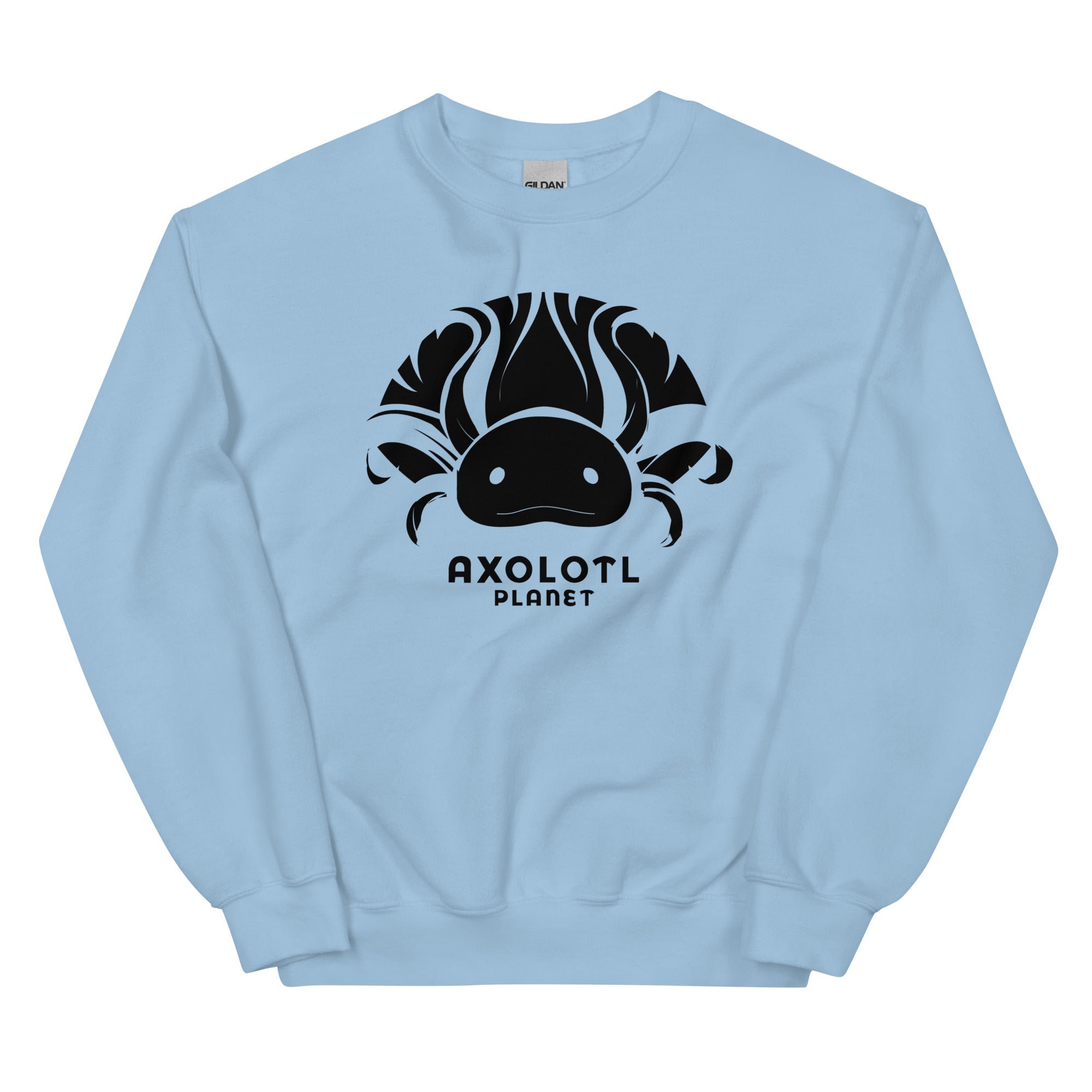 Axolotl Planet Logo (Black) axolotl Sweatshirt mockup