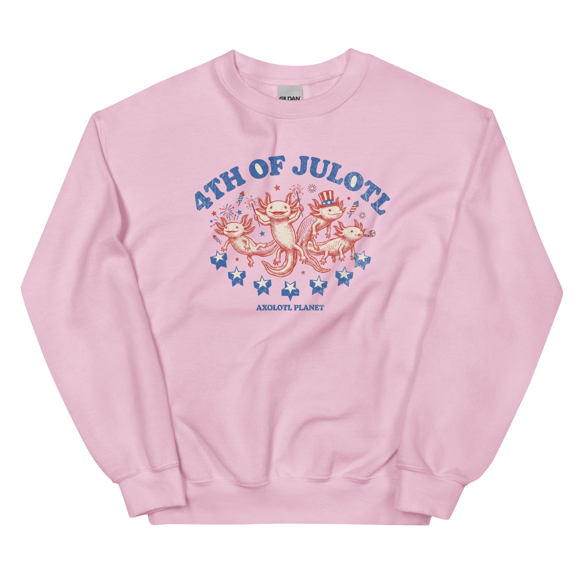 4th of Julotl Parade axolotl Sweatshirt mockup
