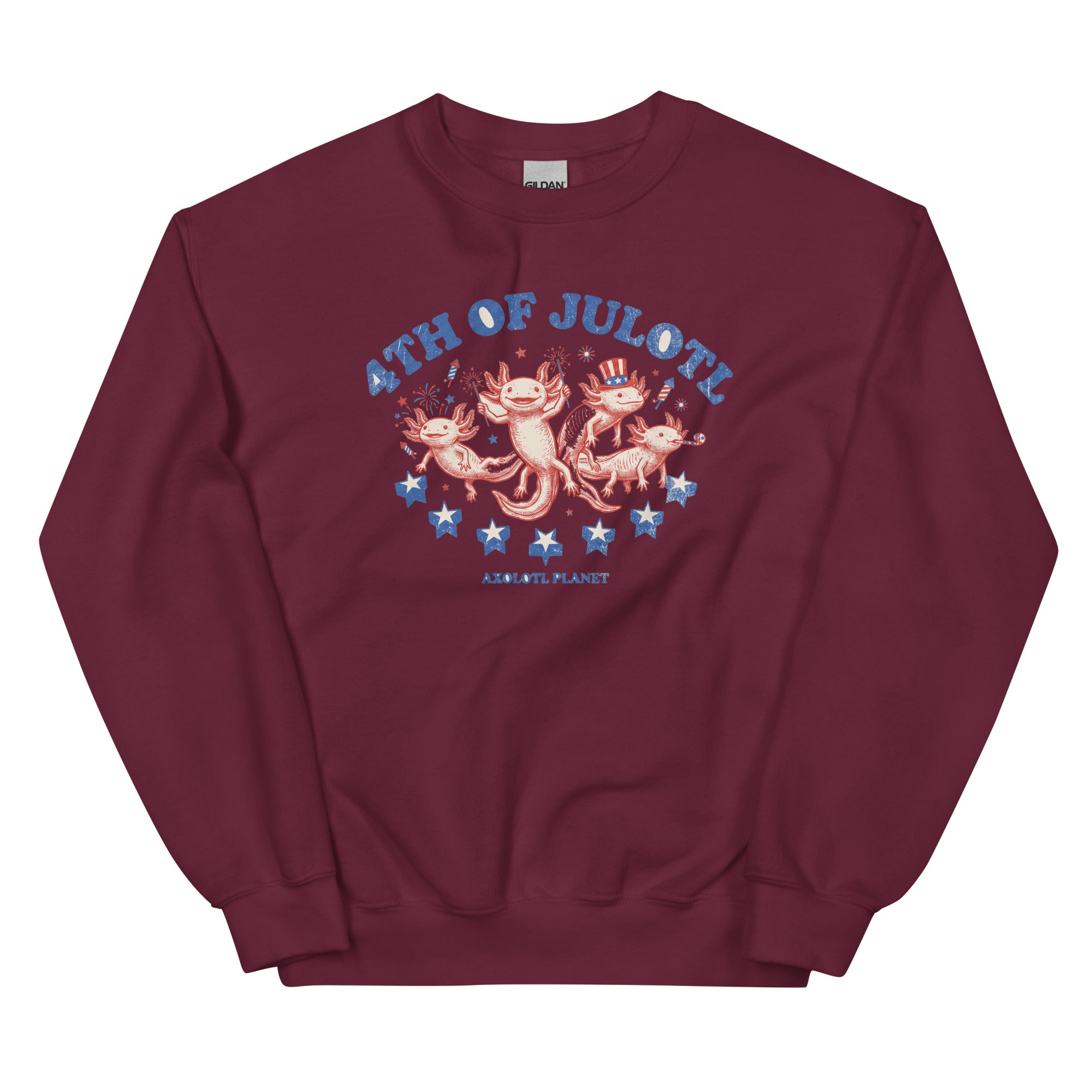 4th of Julotl Parade axolotl Sweatshirt mockup