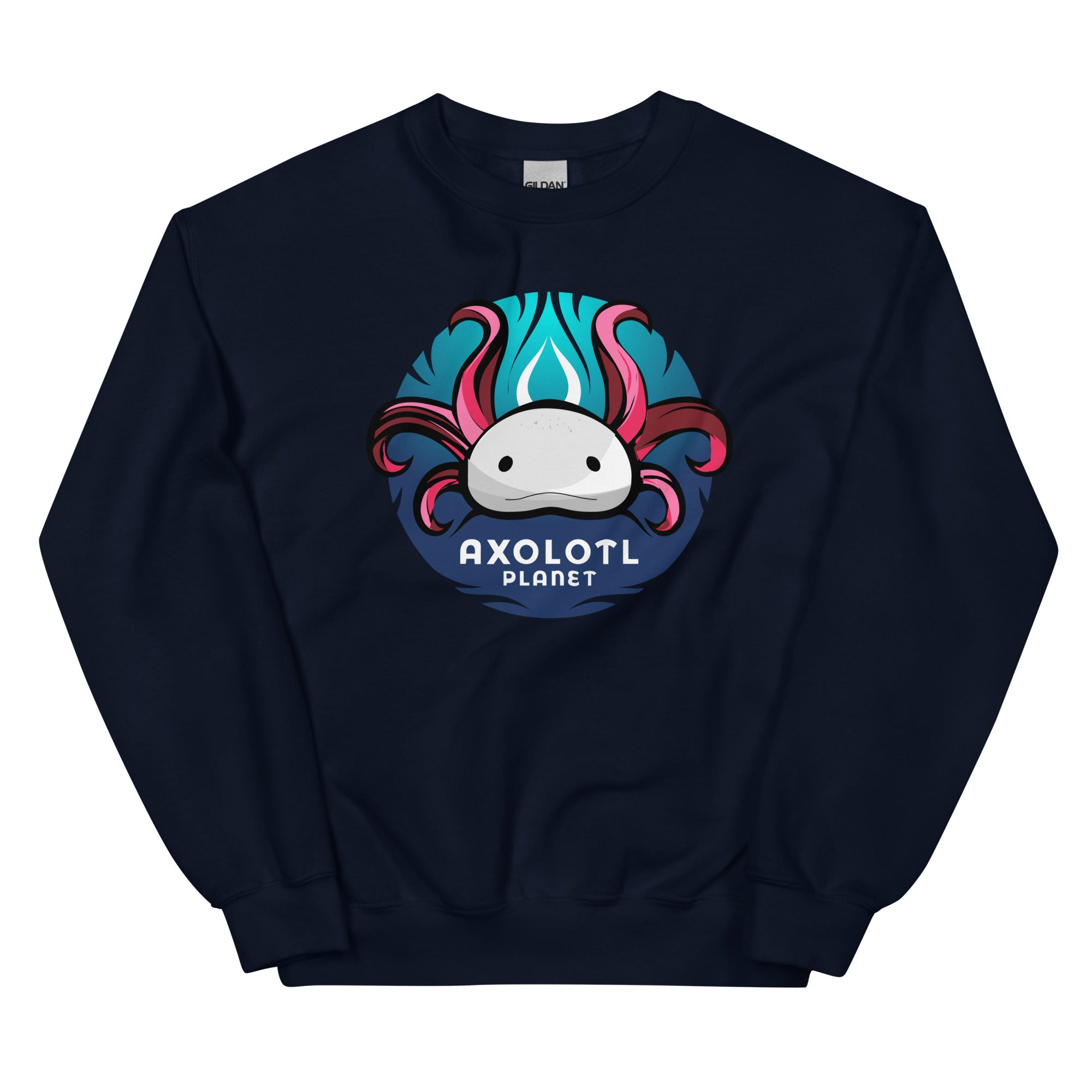 Axolotl Planet Logo axolotl Sweatshirt mockup