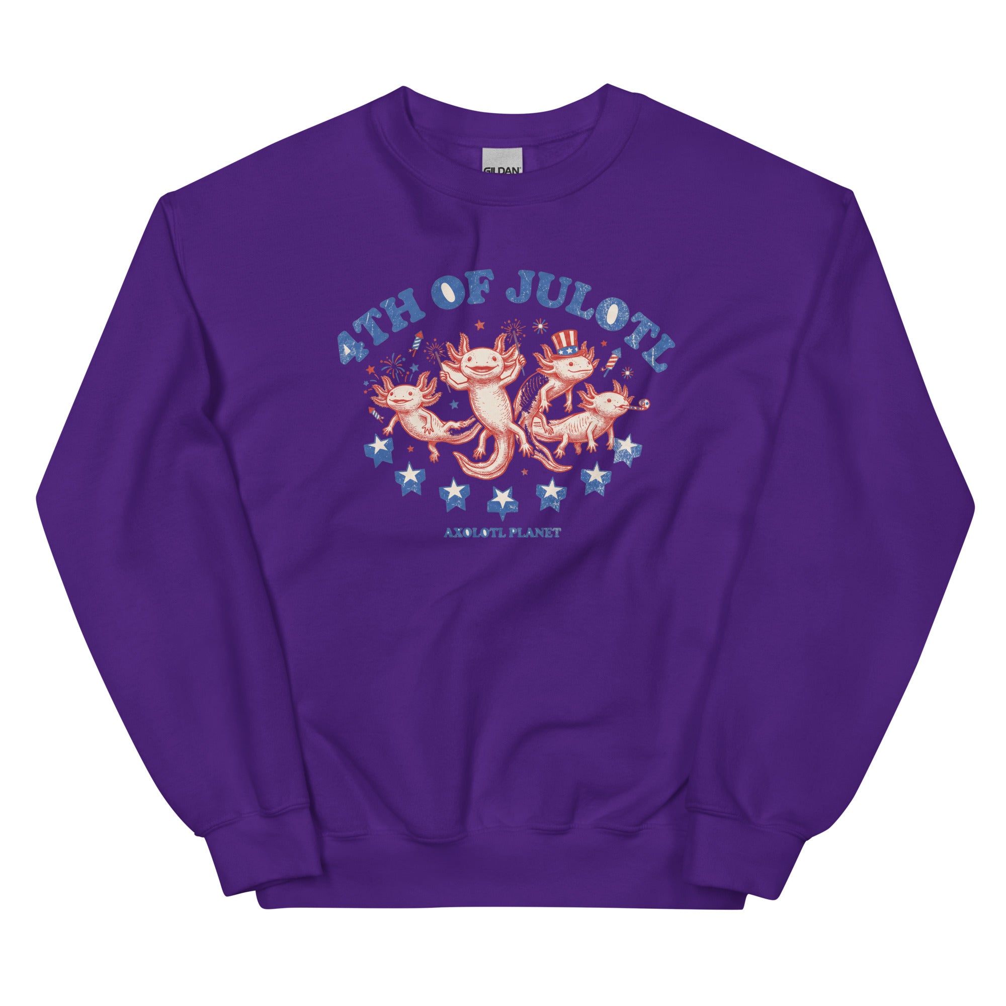 4th of Julotl Parade axolotl Sweatshirt mockup