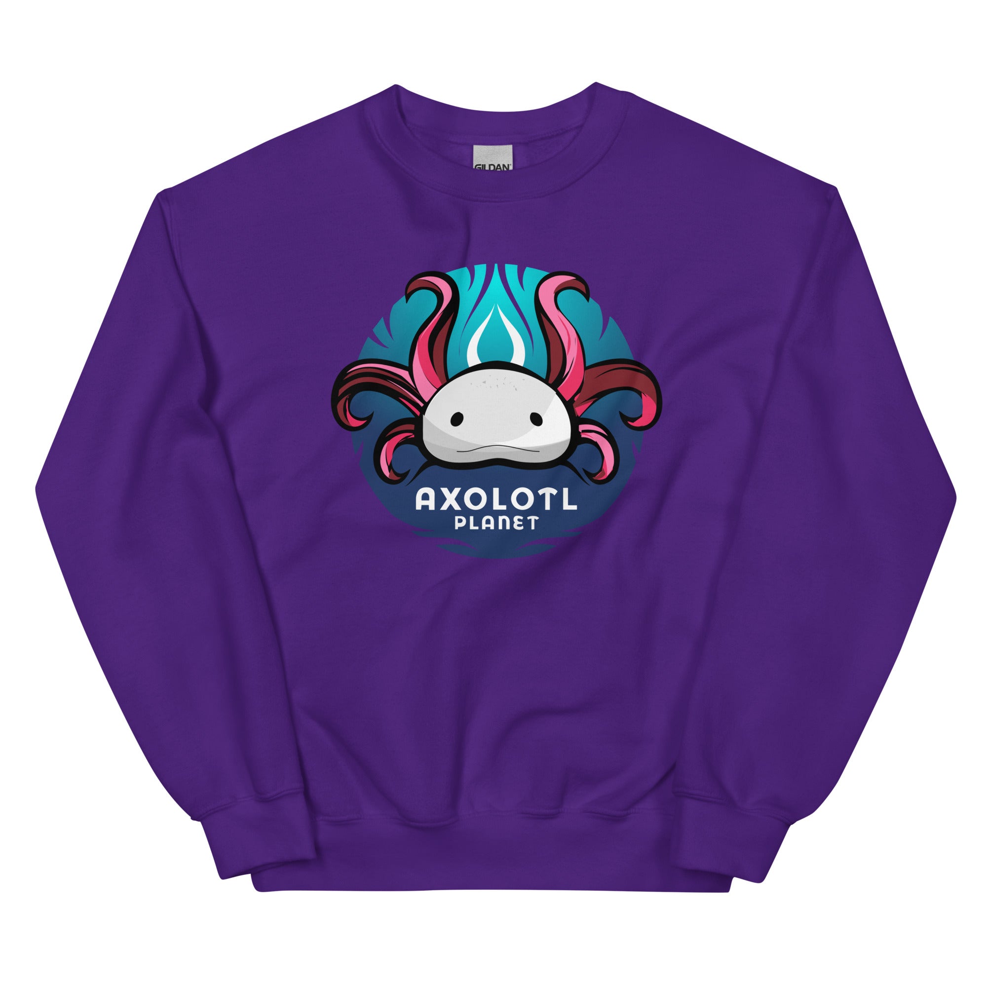 Axolotl Planet Logo axolotl Sweatshirt mockup
