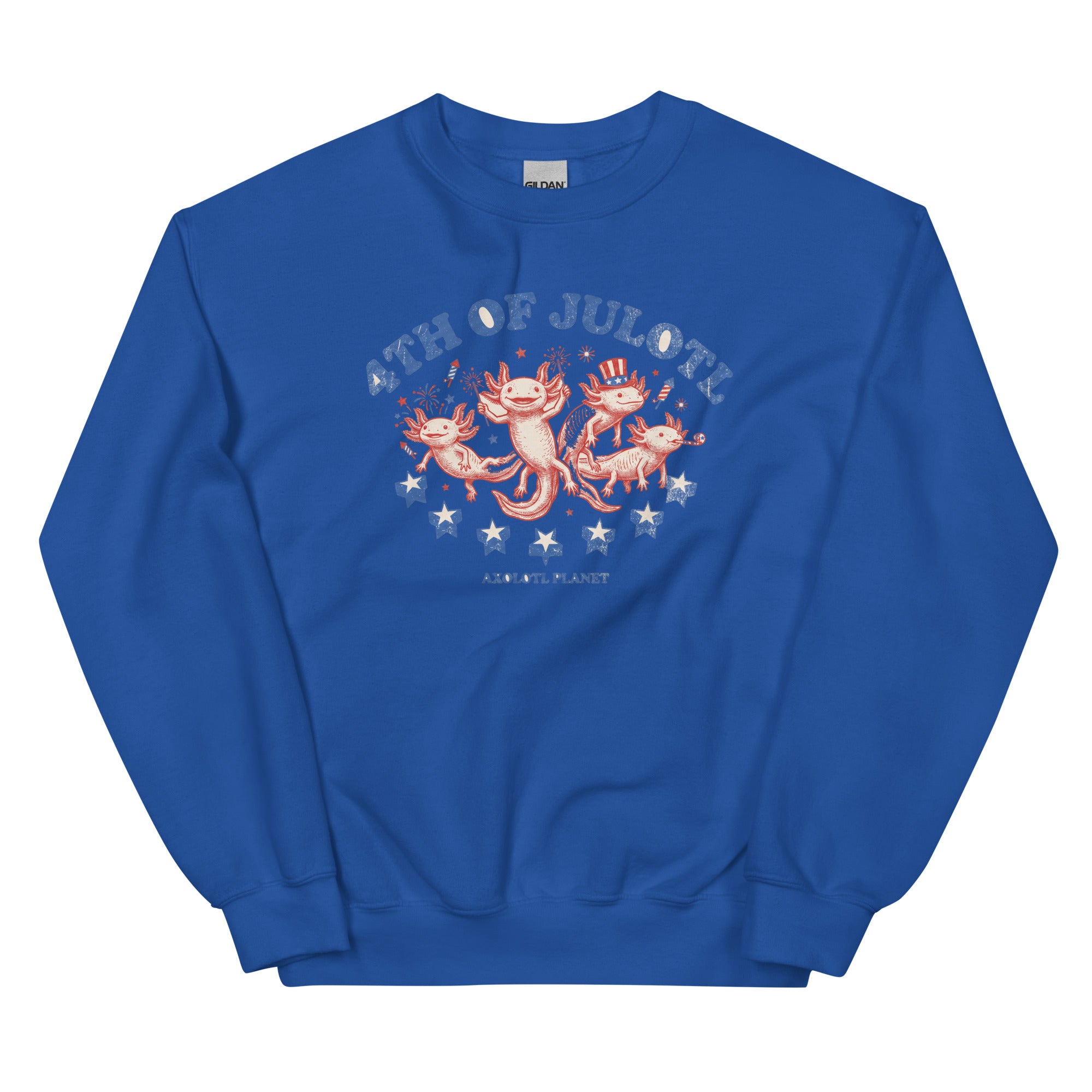 4th of Julotl Parade axolotl Sweatshirt mockup