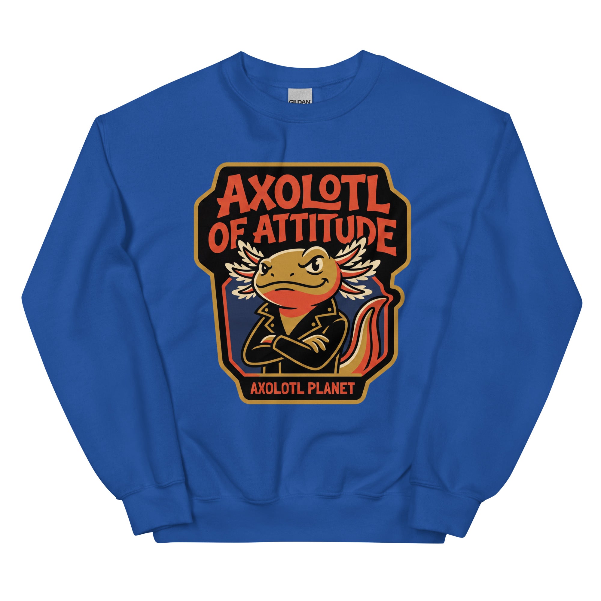 Axolotl of Attitude axolotl Sweatshirt mockup