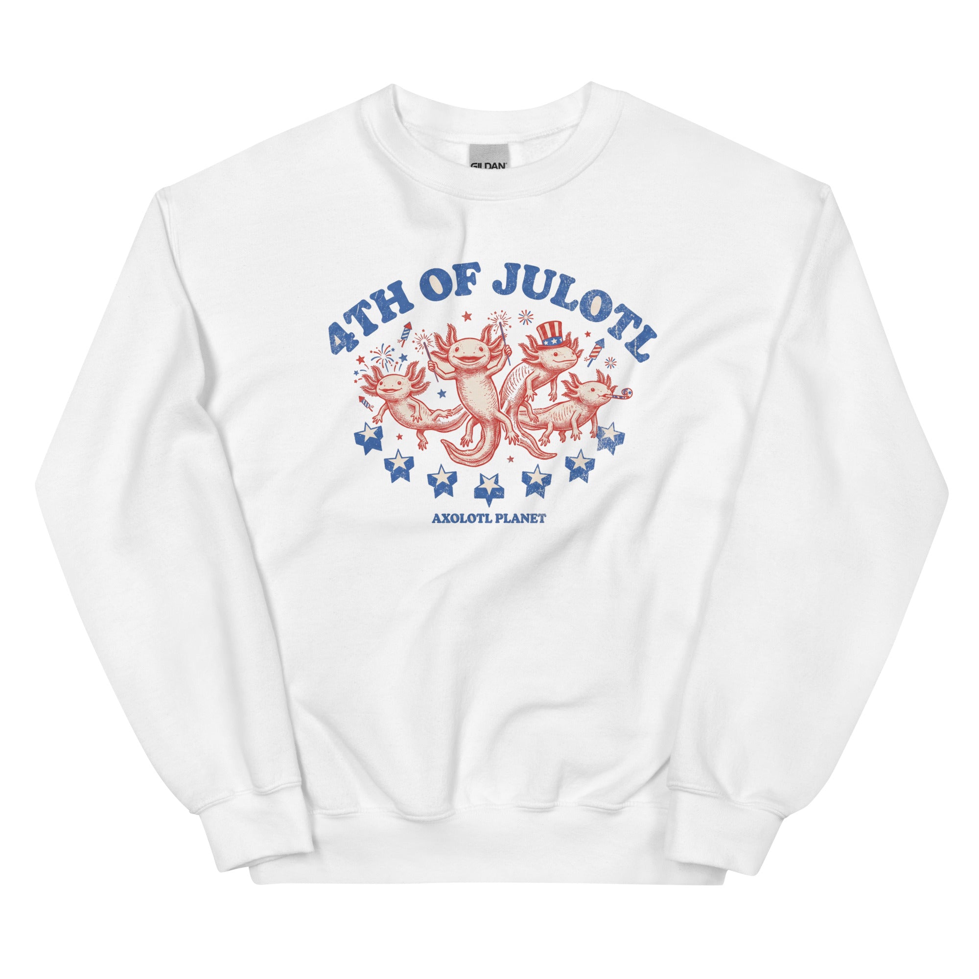 4th of Julotl Parade axolotl Sweatshirt mockup