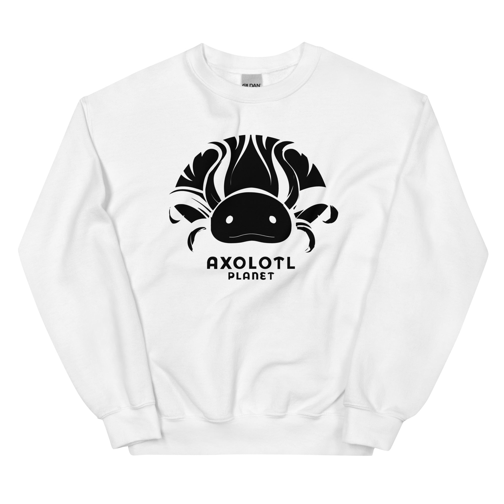 Axolotl Planet Logo (Black) axolotl Sweatshirt mockup