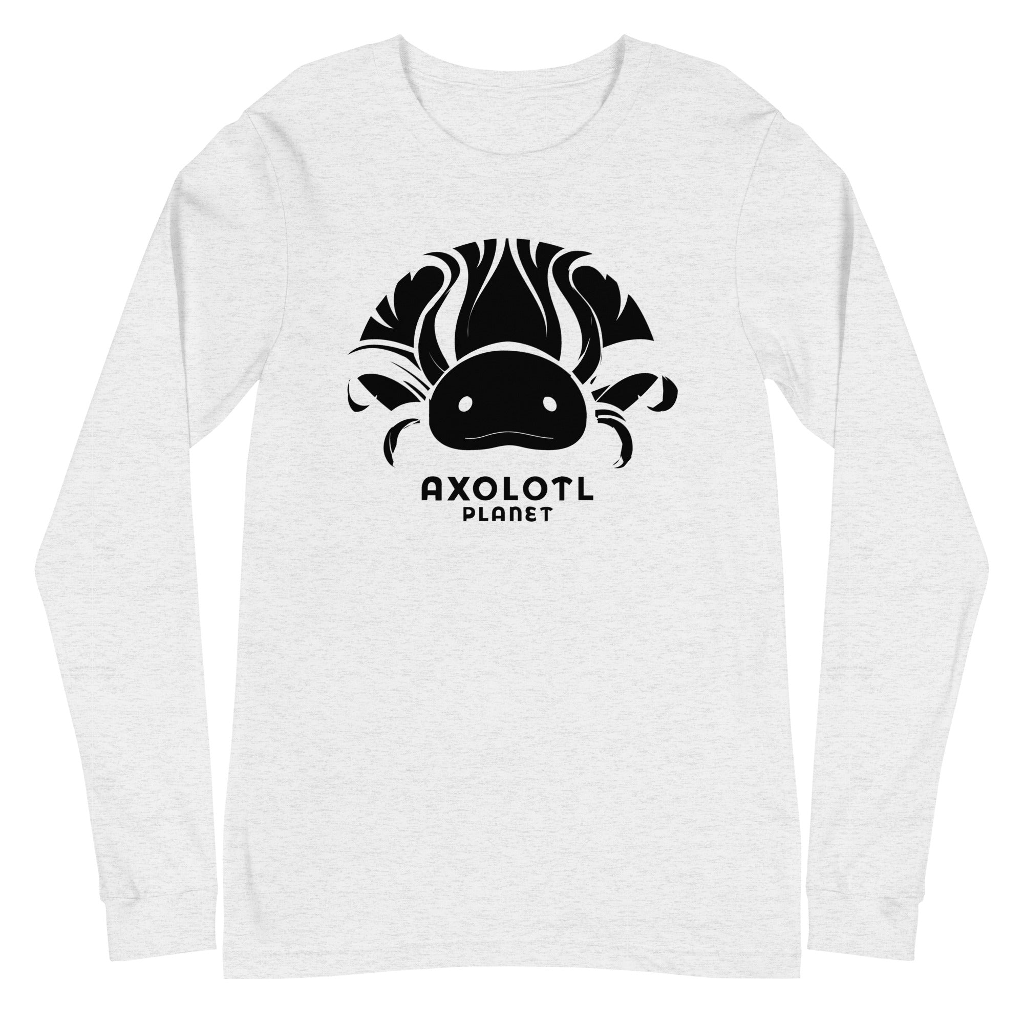 Axolotl Planet Logo (Black) axolotl Long Sleeve Tee mockup