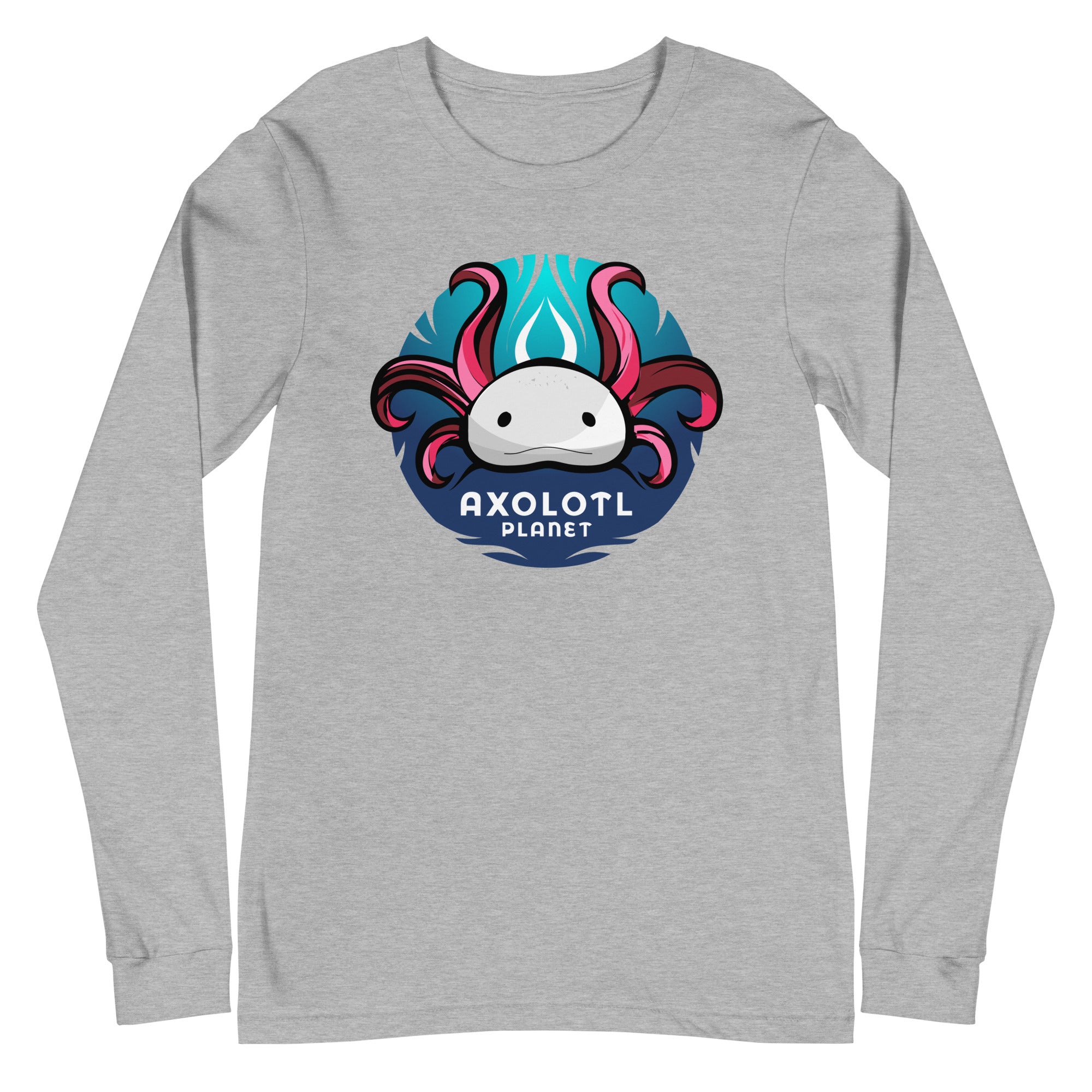 Axolotl Planet Logo axolotl Long Sleeve Tee mockup