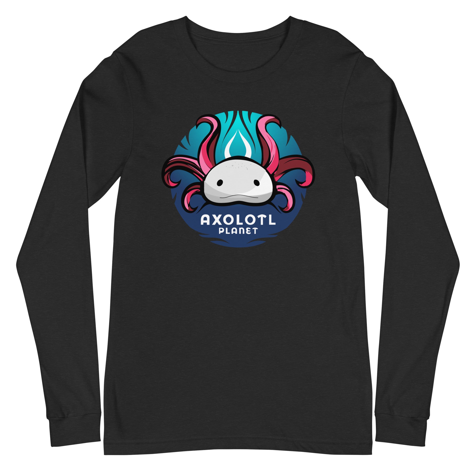 Axolotl Planet Logo axolotl Long Sleeve Tee mockup