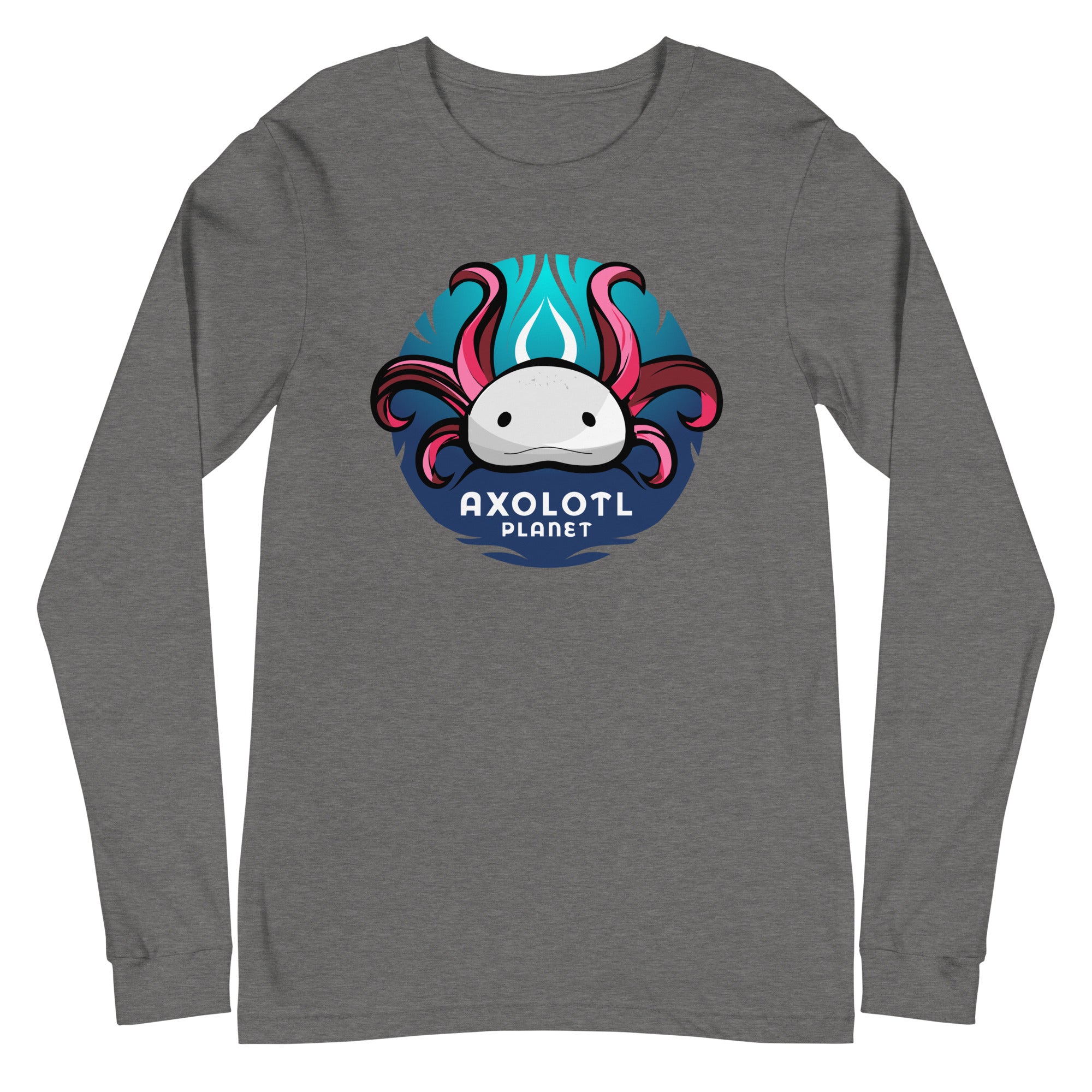 Axolotl Planet Logo axolotl Long Sleeve Tee mockup