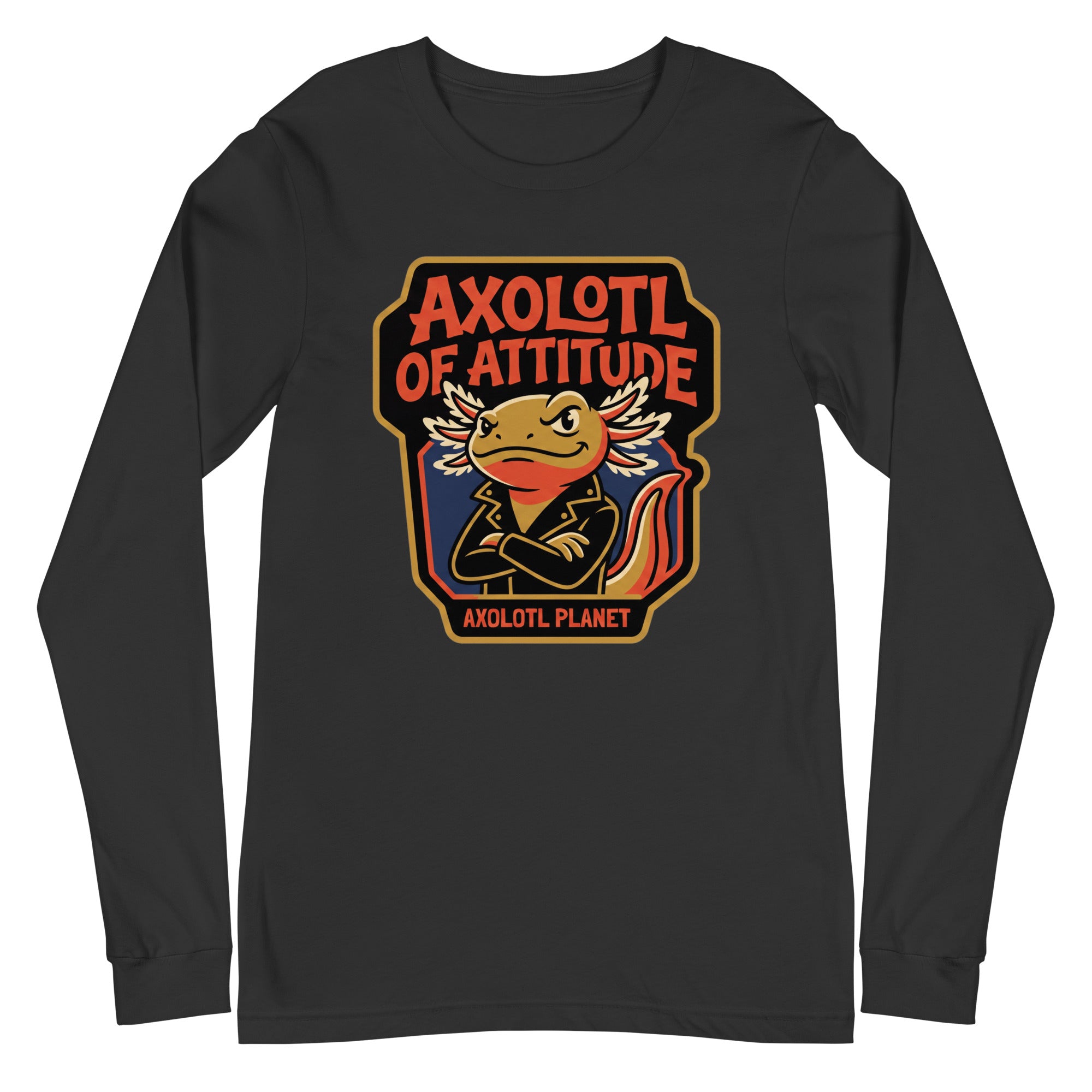 Axolotl of Attitude axolotl Long Sleeve Tee mockup