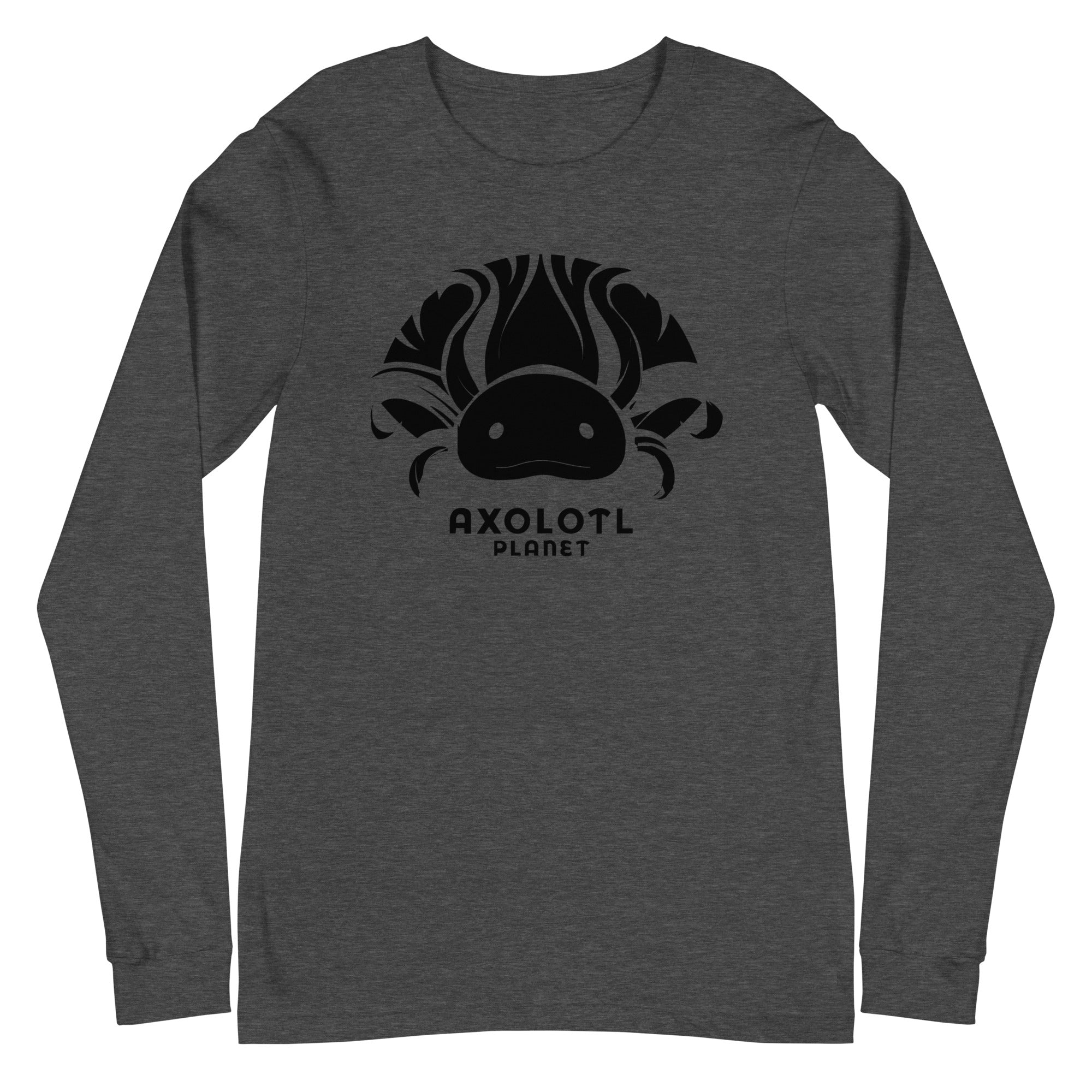 Axolotl Planet Logo (Black) axolotl Long Sleeve Tee mockup