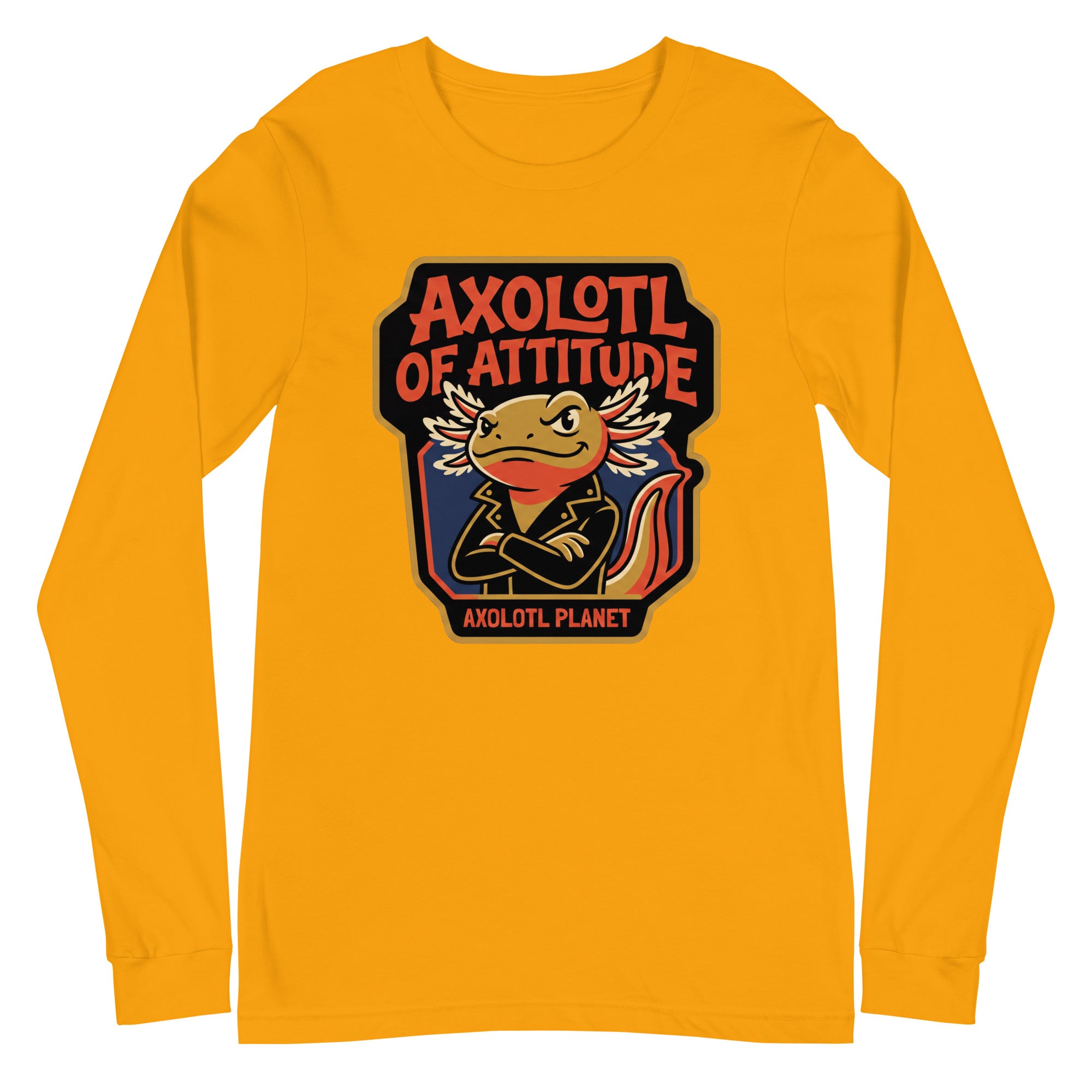 Axolotl of Attitude axolotl Long Sleeve Tee mockup