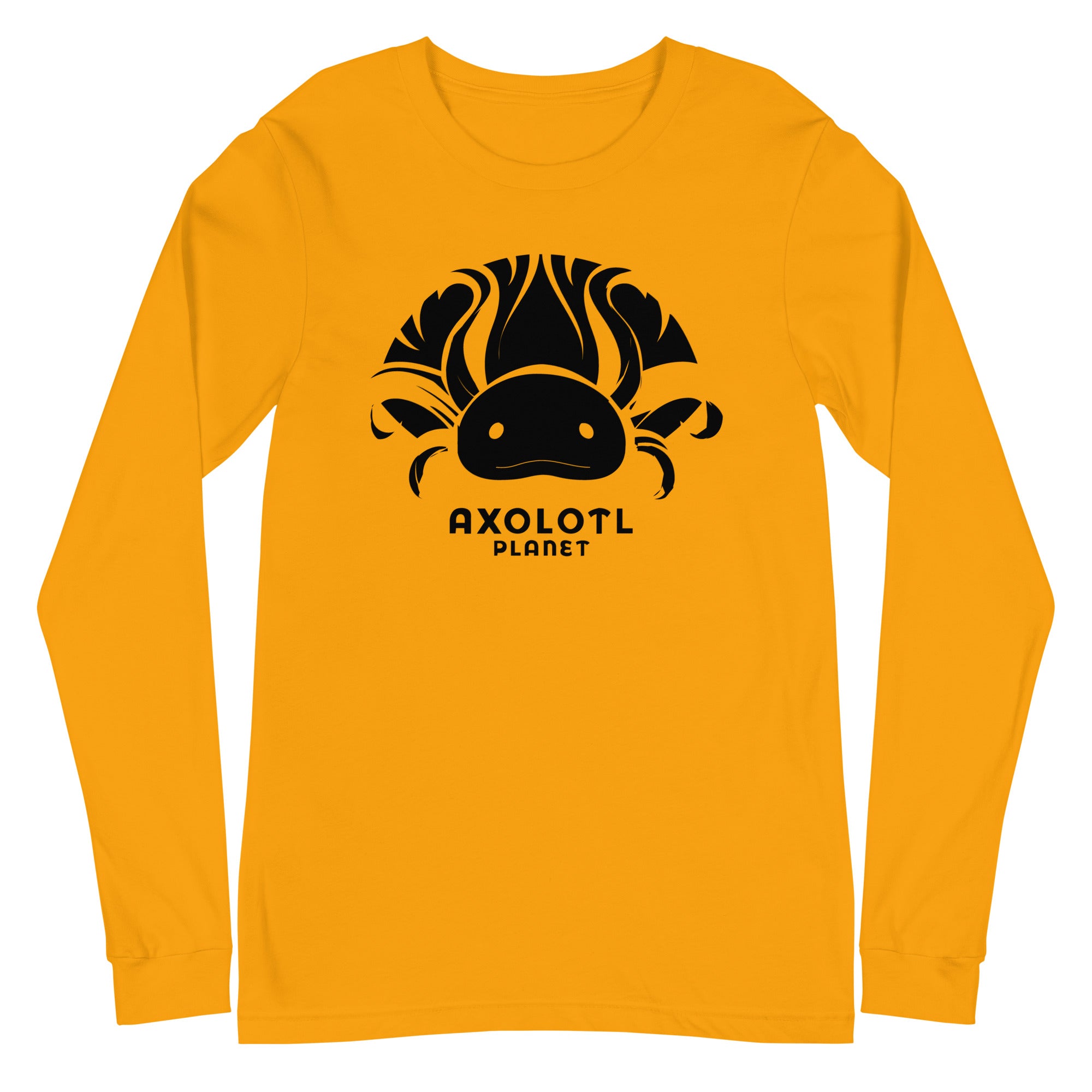 Axolotl Planet Logo (Black) axolotl Long Sleeve Tee mockup