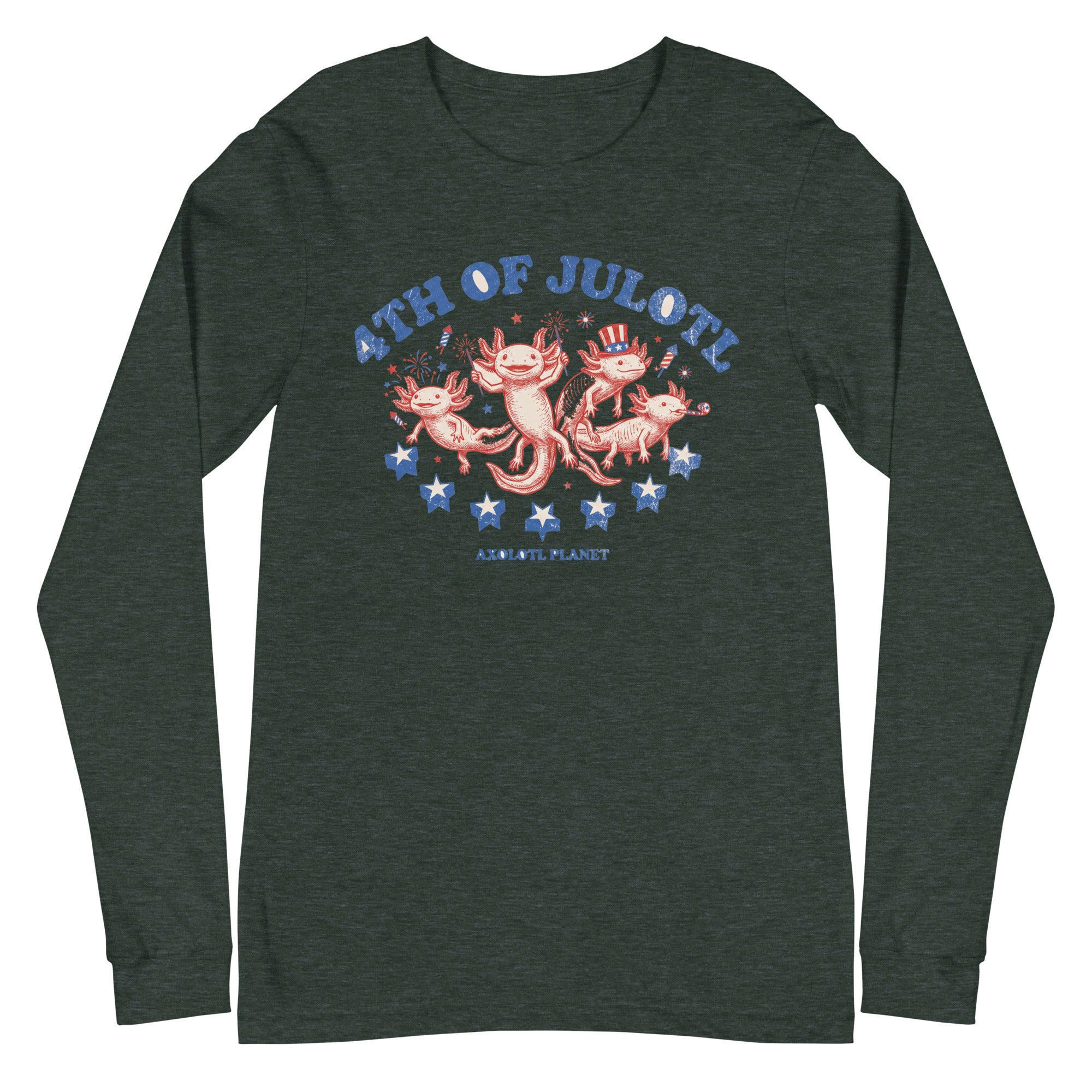 4th of Julotl Parade axolotl Long Sleeve Tee mockup