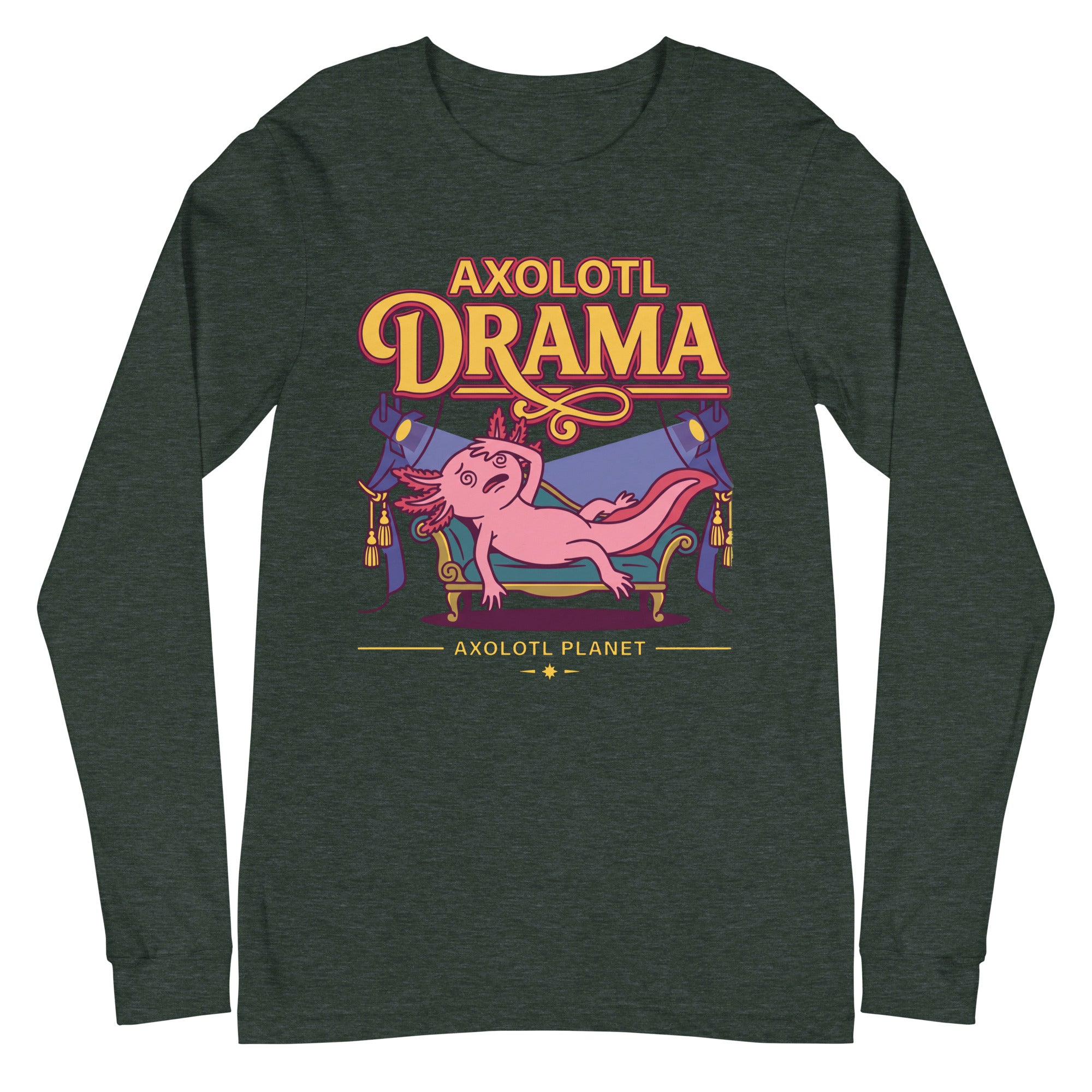 Axolotl Drama axolotl Long Sleeve Tee mockup