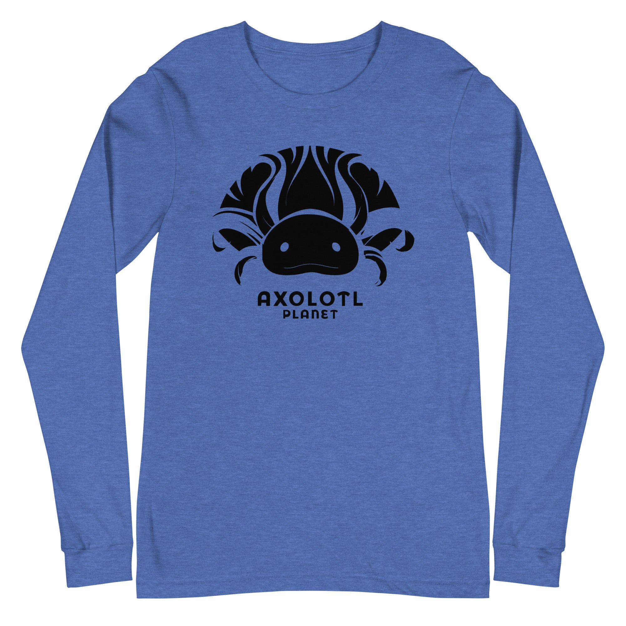 Axolotl Planet Logo (Black) axolotl Long Sleeve Tee mockup