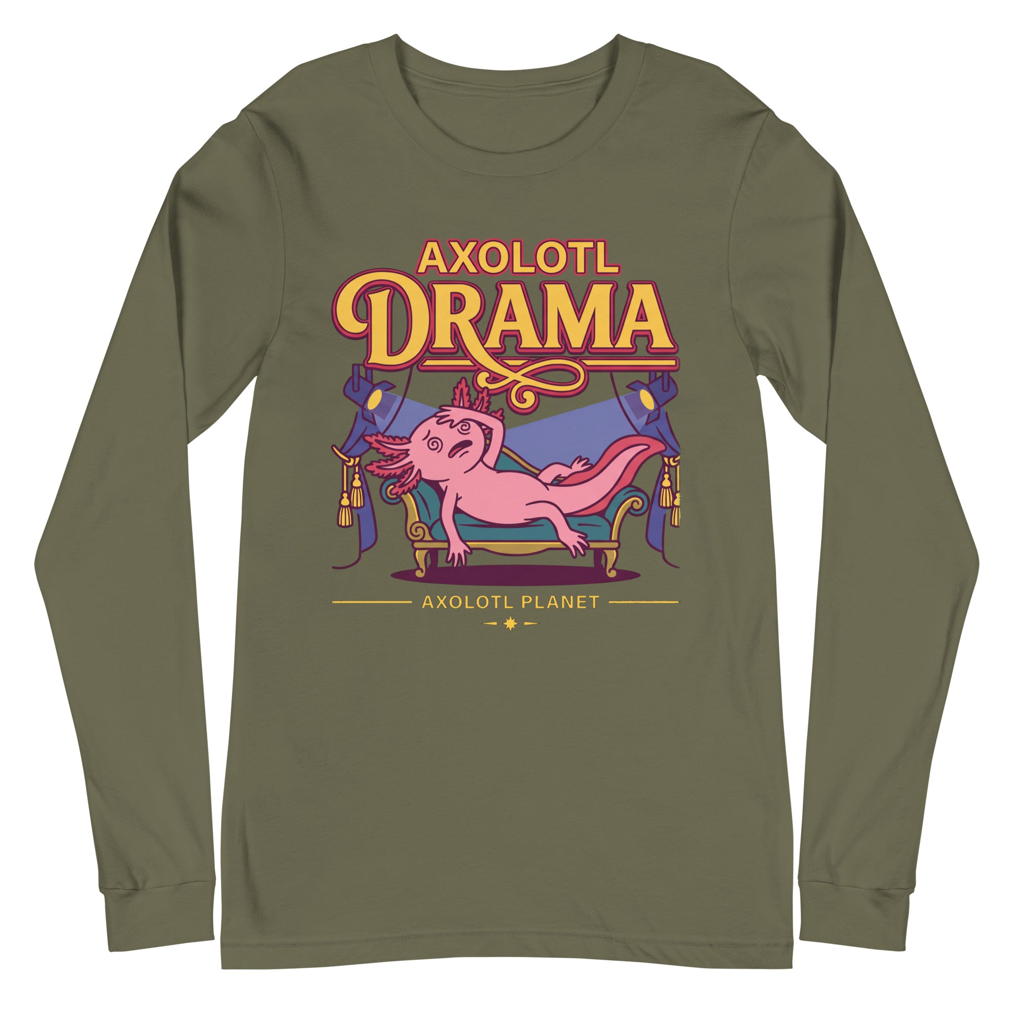 Axolotl Drama axolotl Long Sleeve Tee mockup
