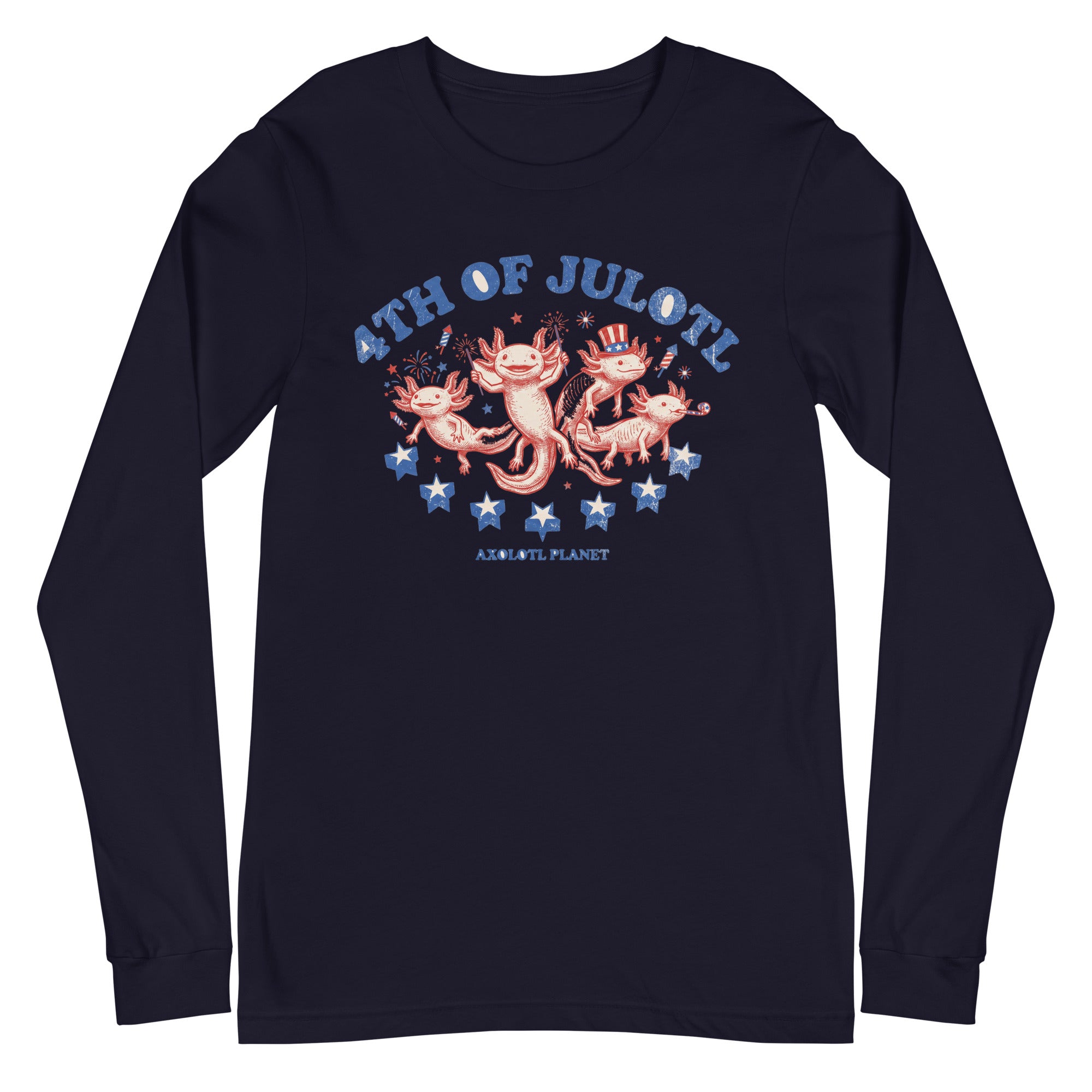 4th of Julotl Parade axolotl Long Sleeve Tee mockup