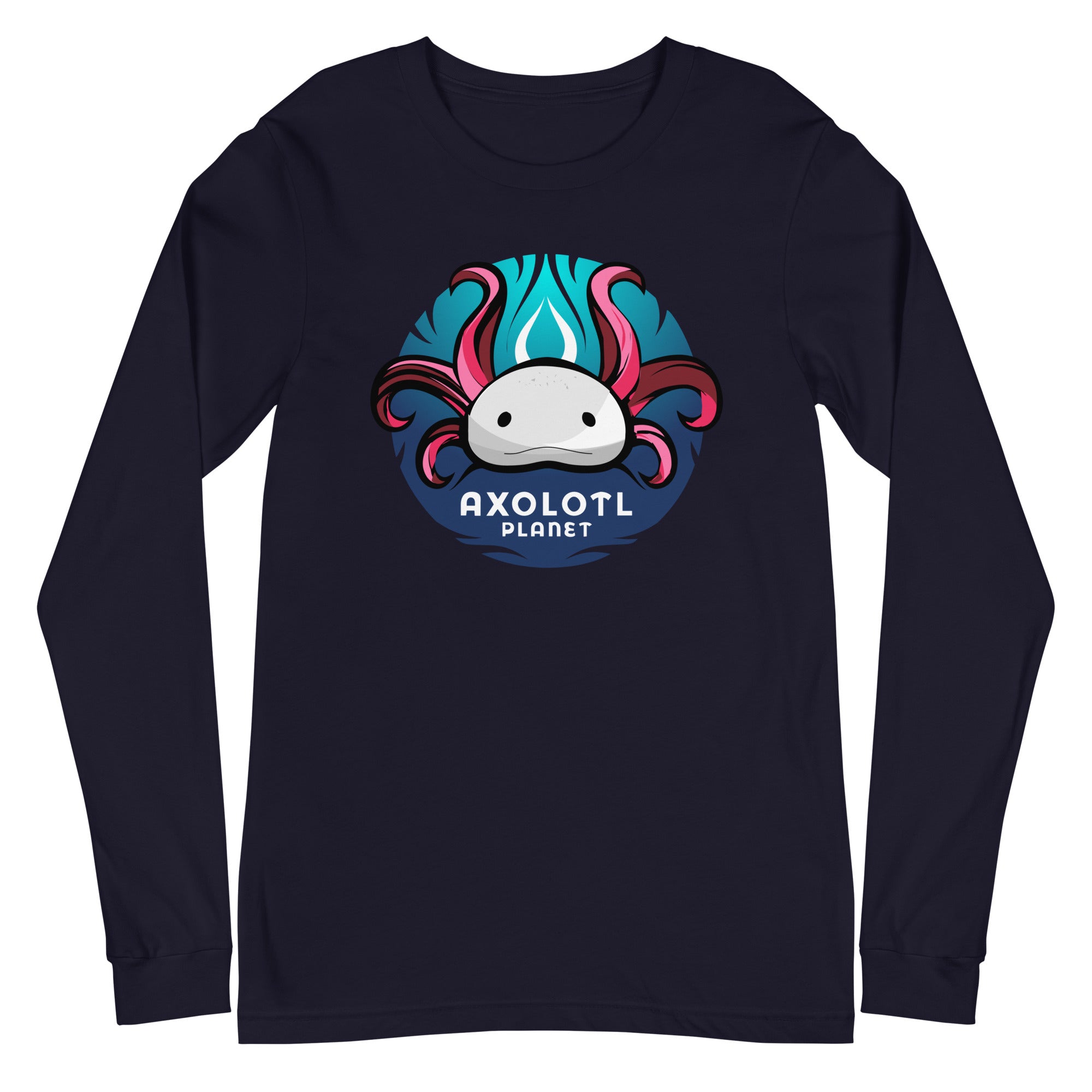 Axolotl Planet Logo axolotl Long Sleeve Tee mockup