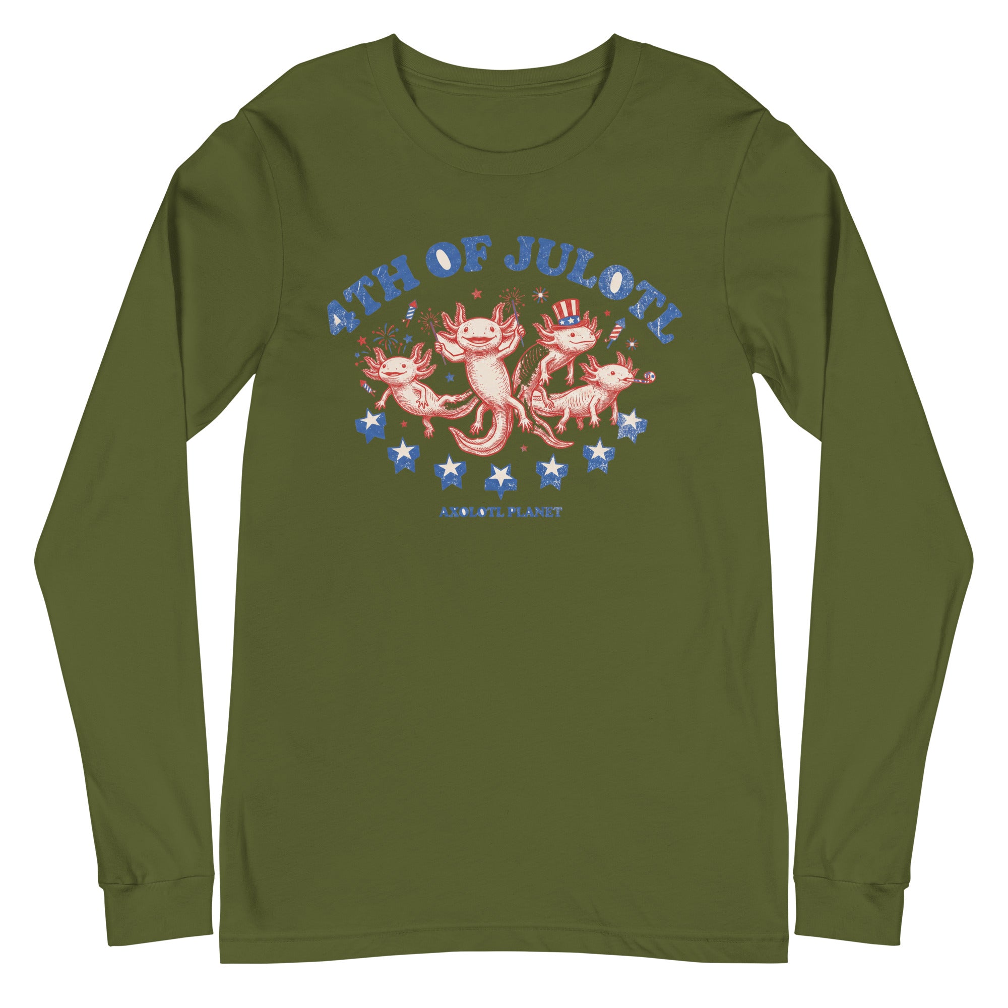 4th of Julotl Parade axolotl Long Sleeve Tee mockup
