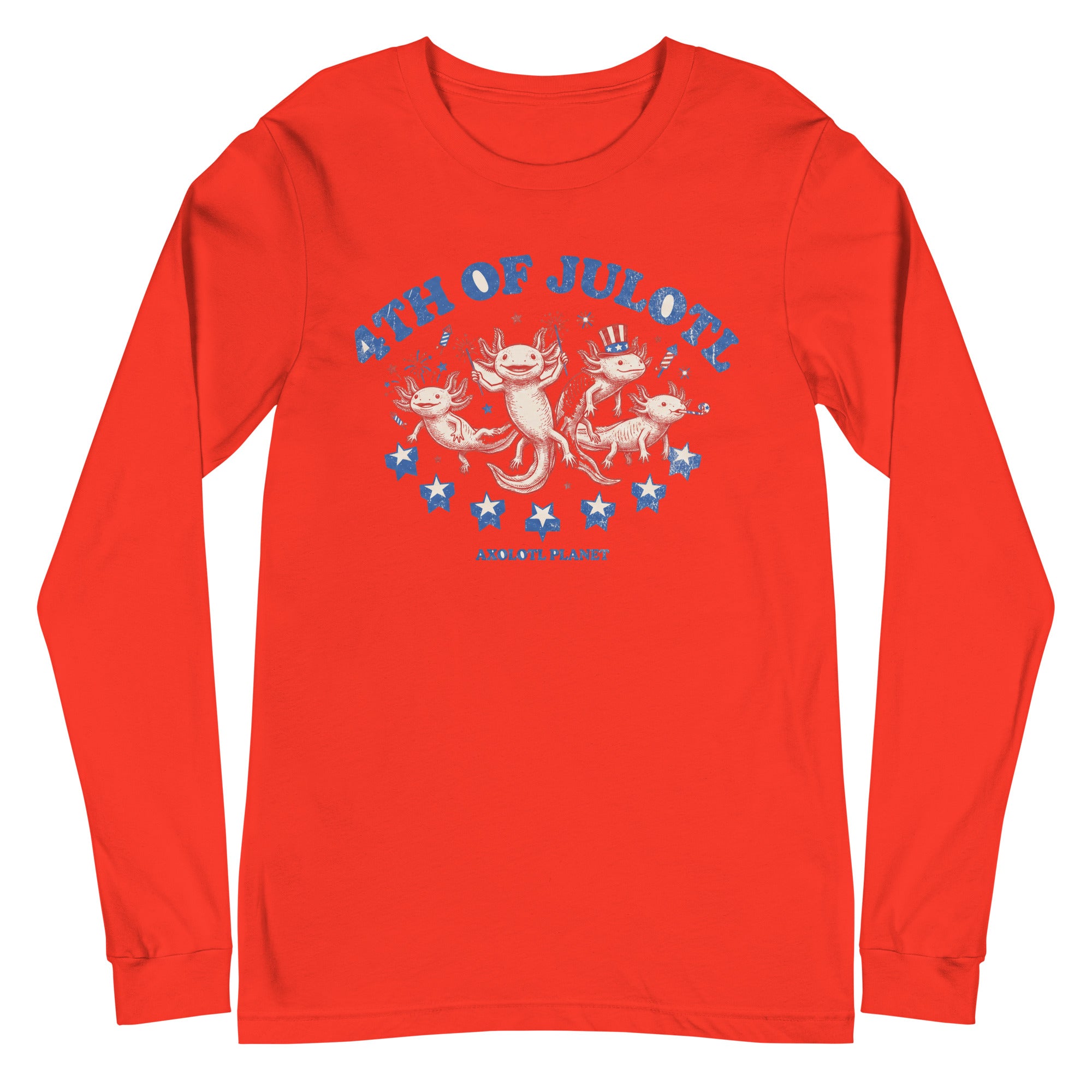 4th of Julotl Parade axolotl Long Sleeve Tee mockup
