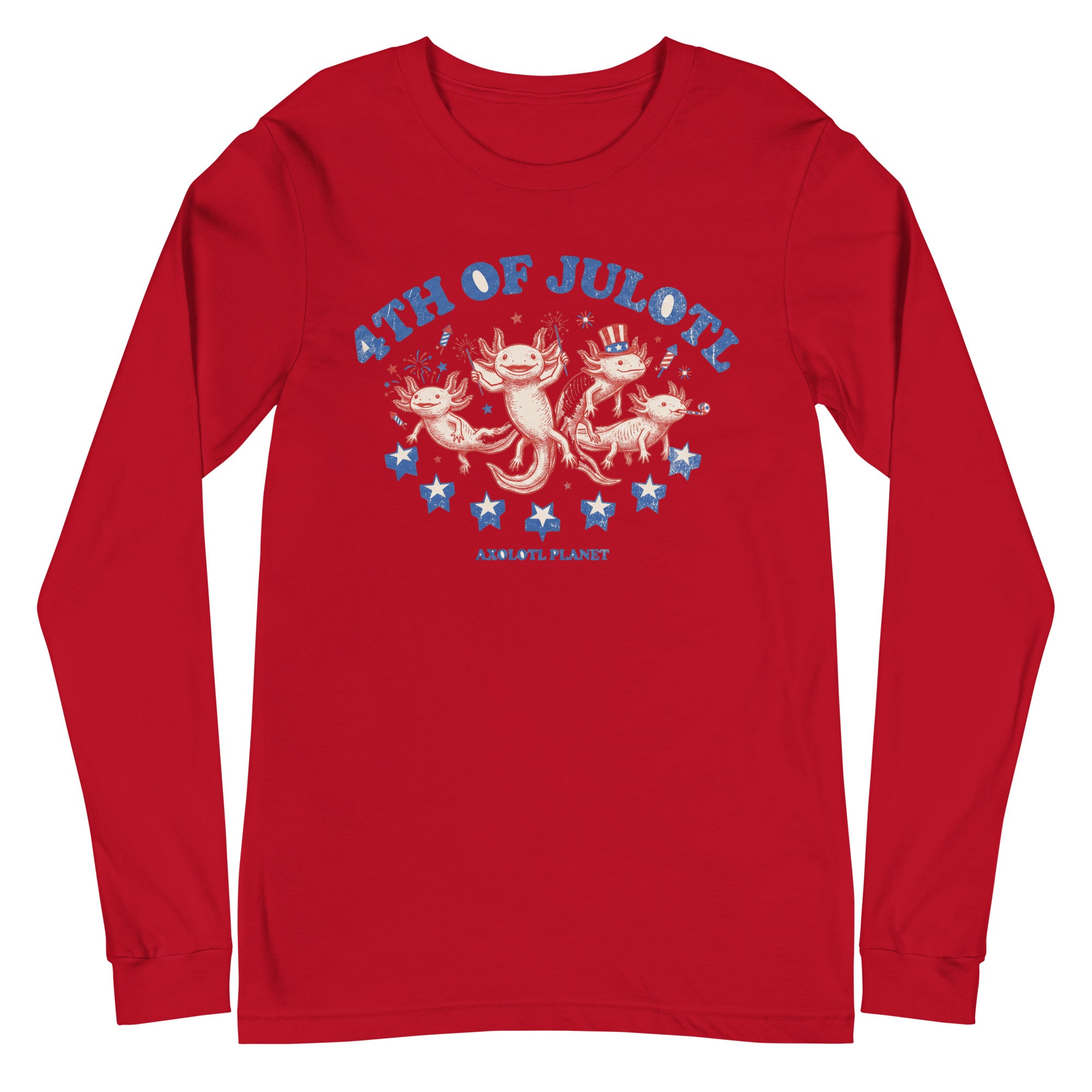 4th of Julotl Parade axolotl Long Sleeve Tee mockup
