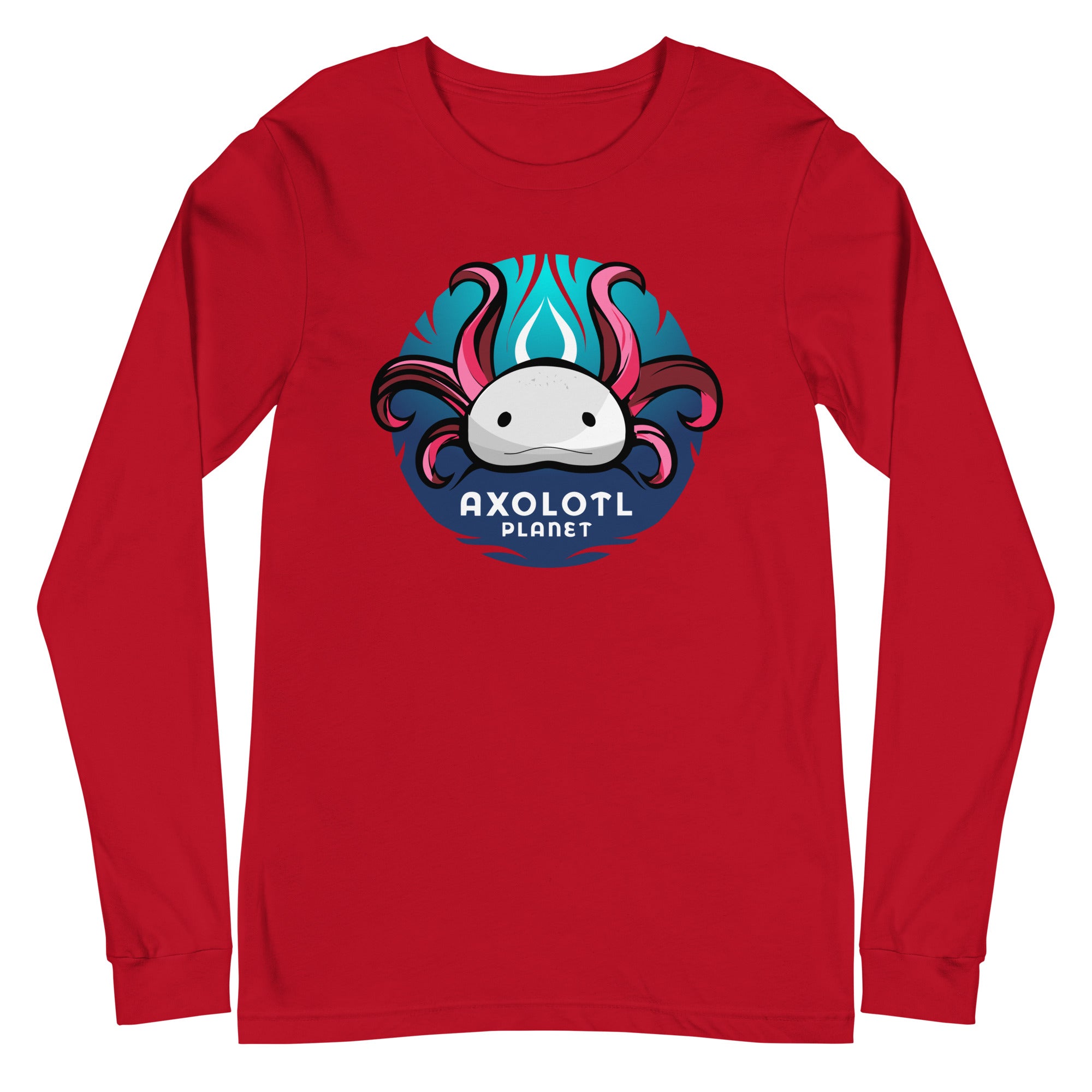 Axolotl Planet Logo axolotl Long Sleeve Tee mockup