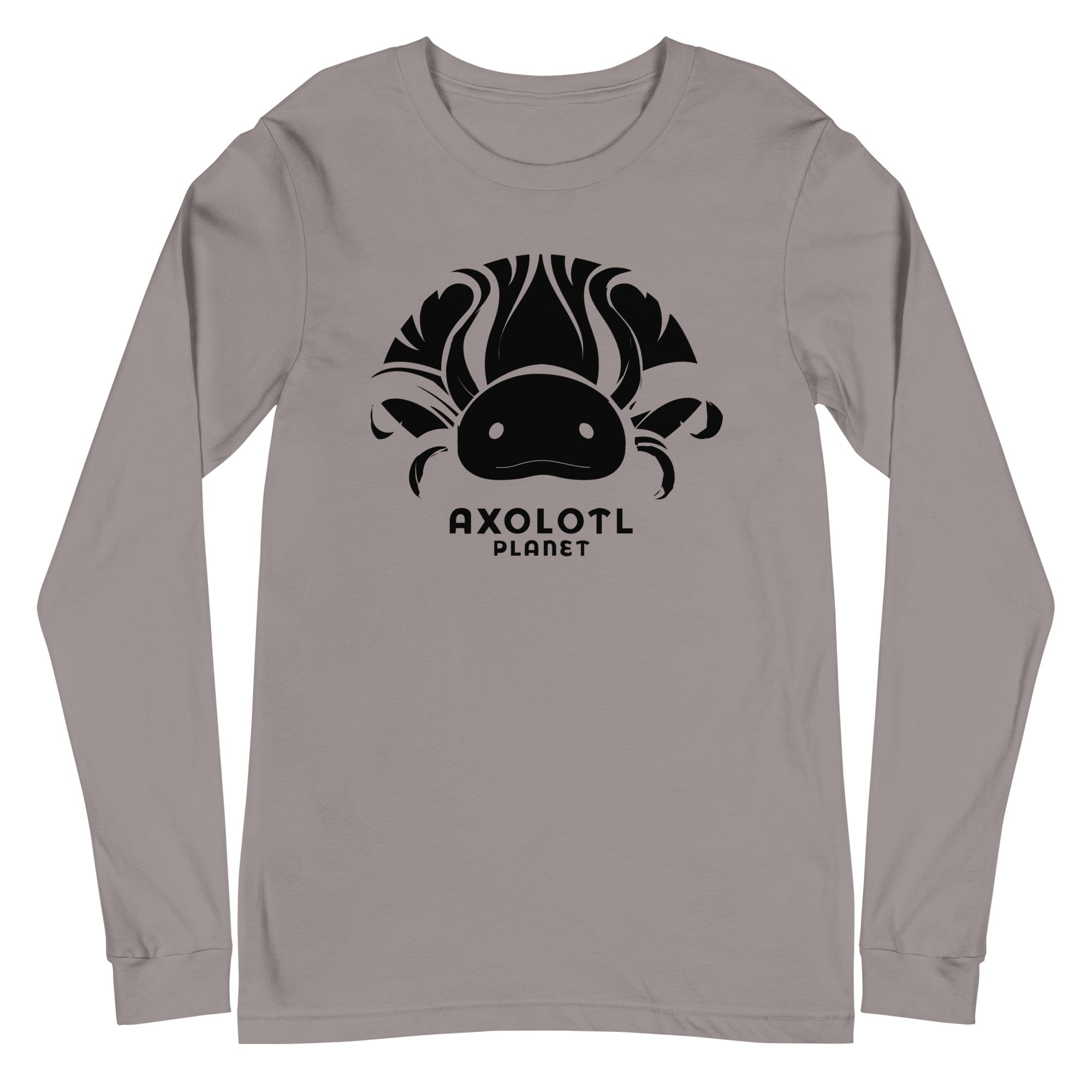 Axolotl Planet Logo (Black) axolotl Long Sleeve Tee mockup