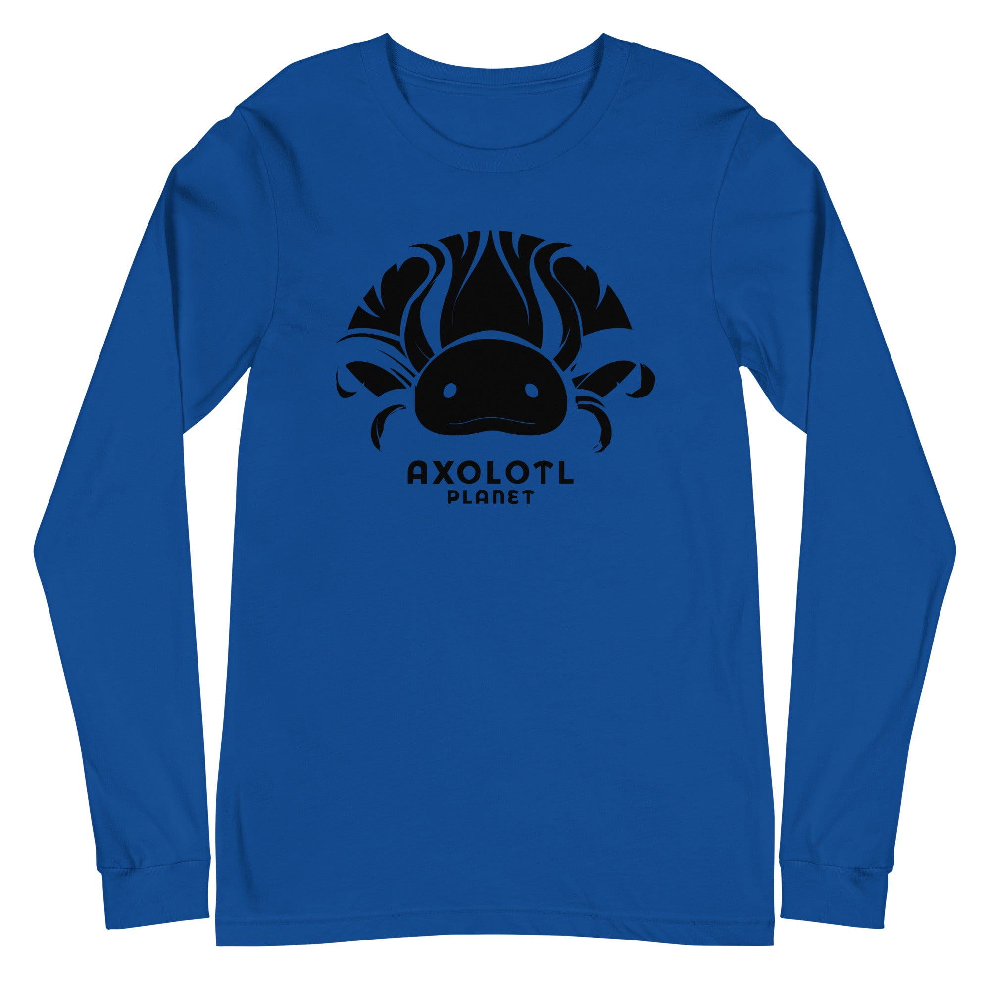 Axolotl Planet Logo (Black) axolotl Long Sleeve Tee mockup