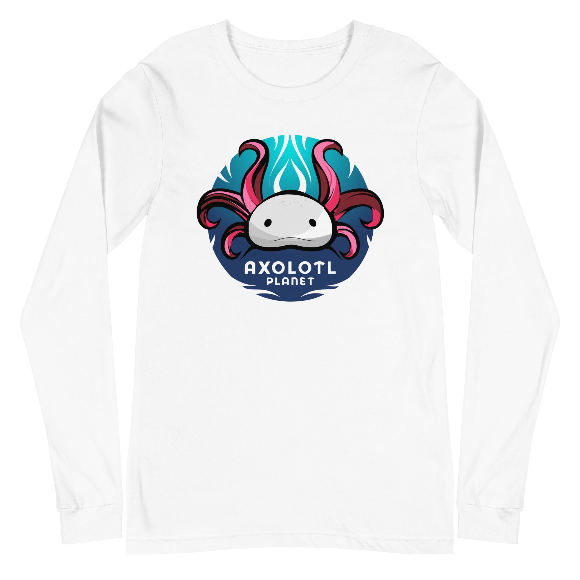 Axolotl Planet Logo axolotl Long Sleeve Tee mockup