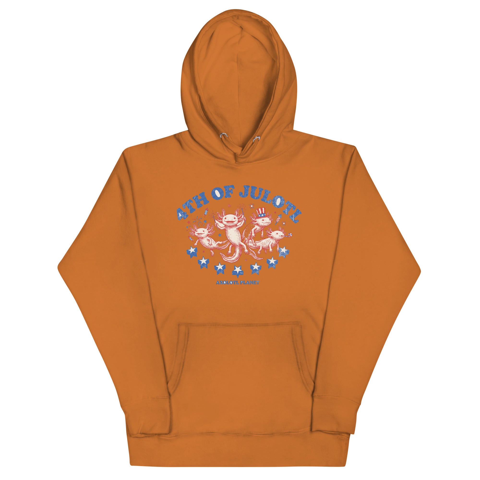 4th of Julotl Parade axolotl Premium Hoodie mockup