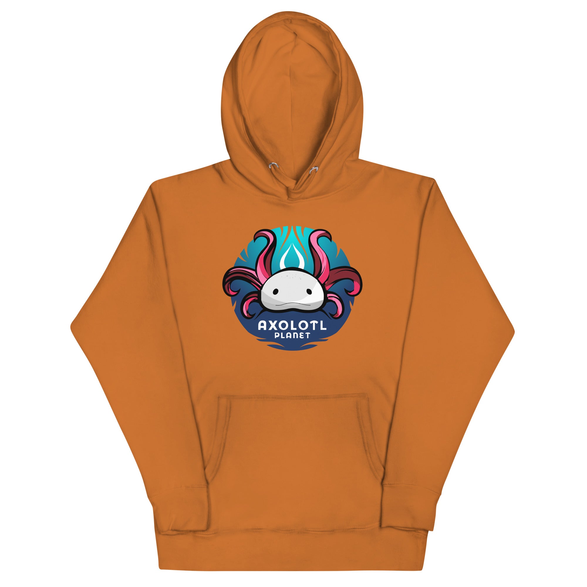 Axolotl Planet Logo axolotl Premium Hoodie mockup